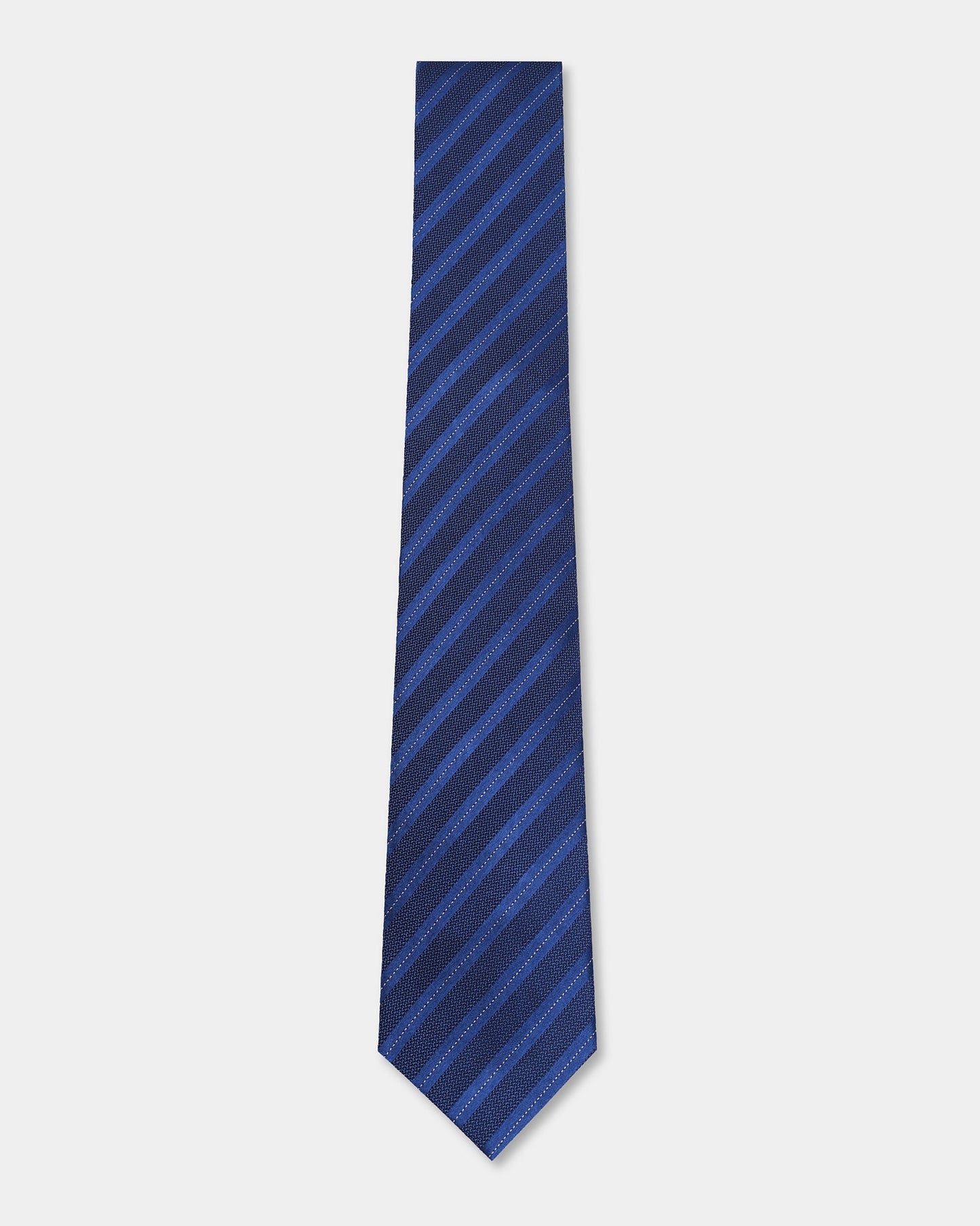 Blue Silk Jacquard Tie - Aras