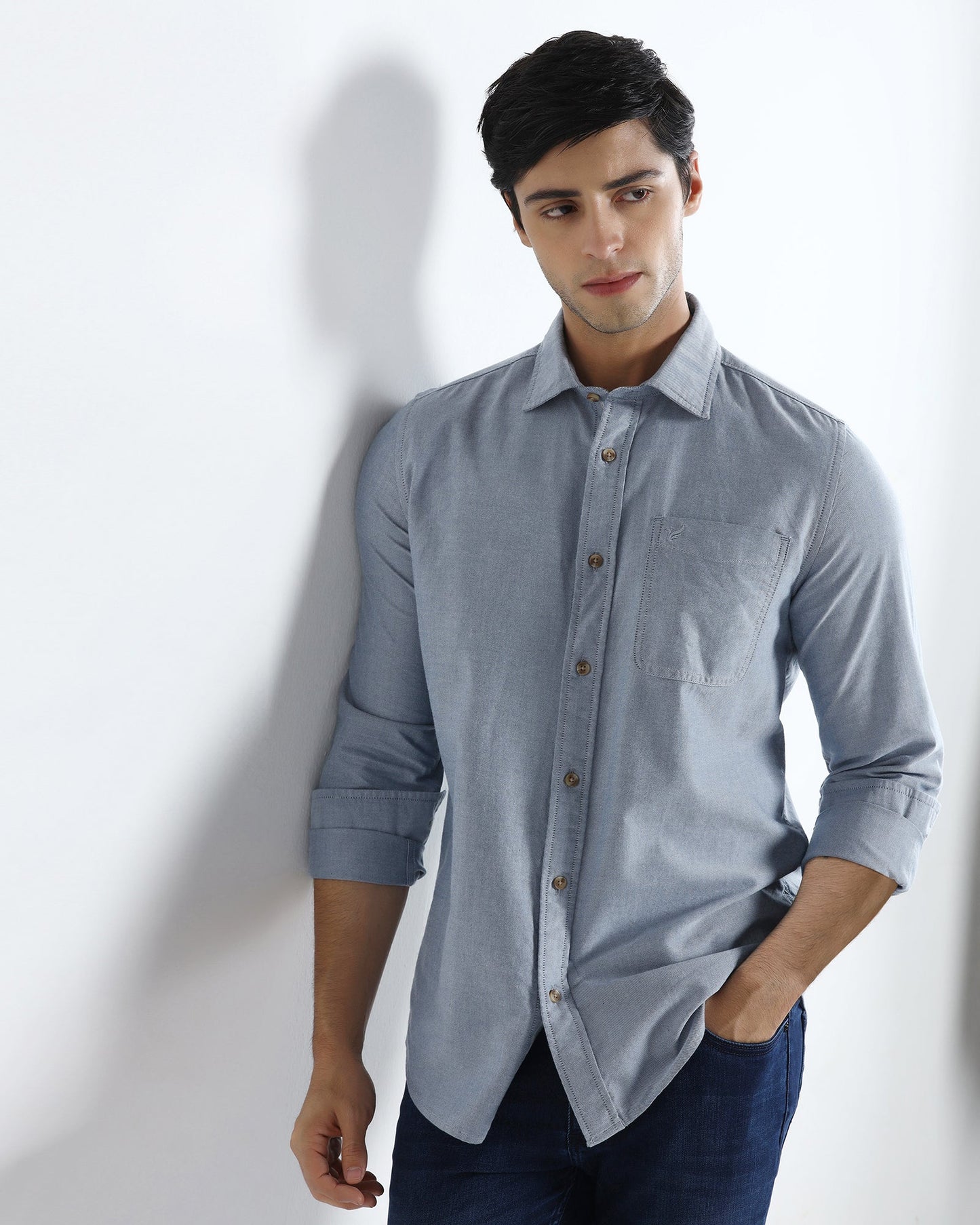 Blue Solid Shirt - Laos