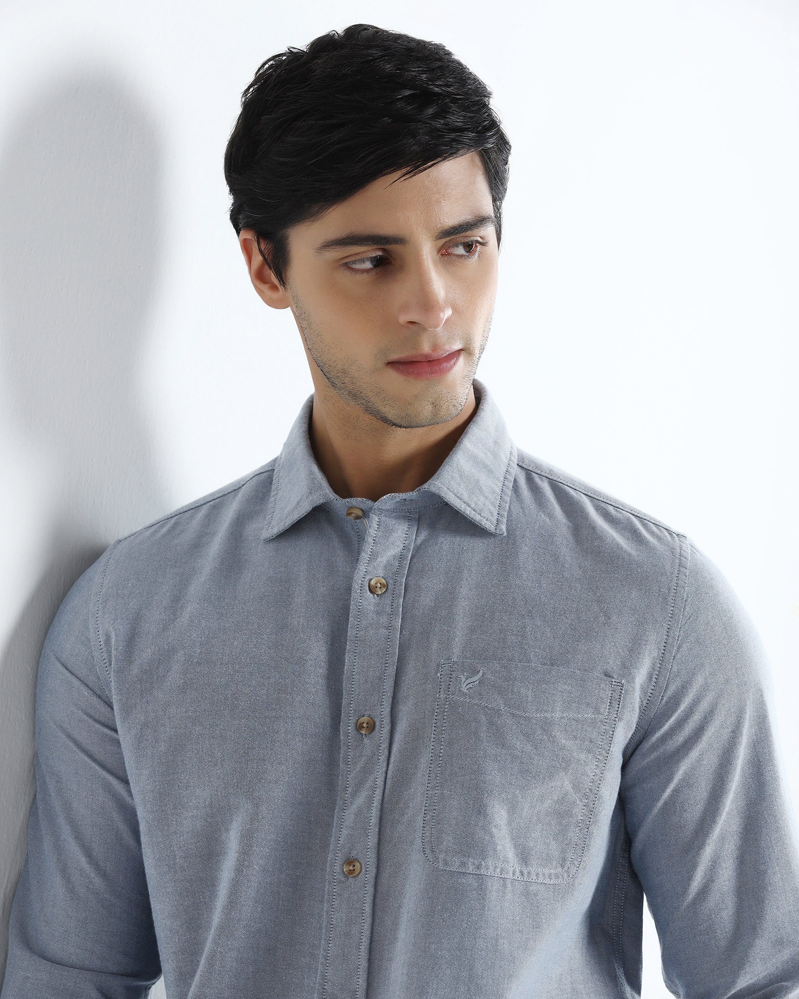 Blue Solid Shirt - Laos
