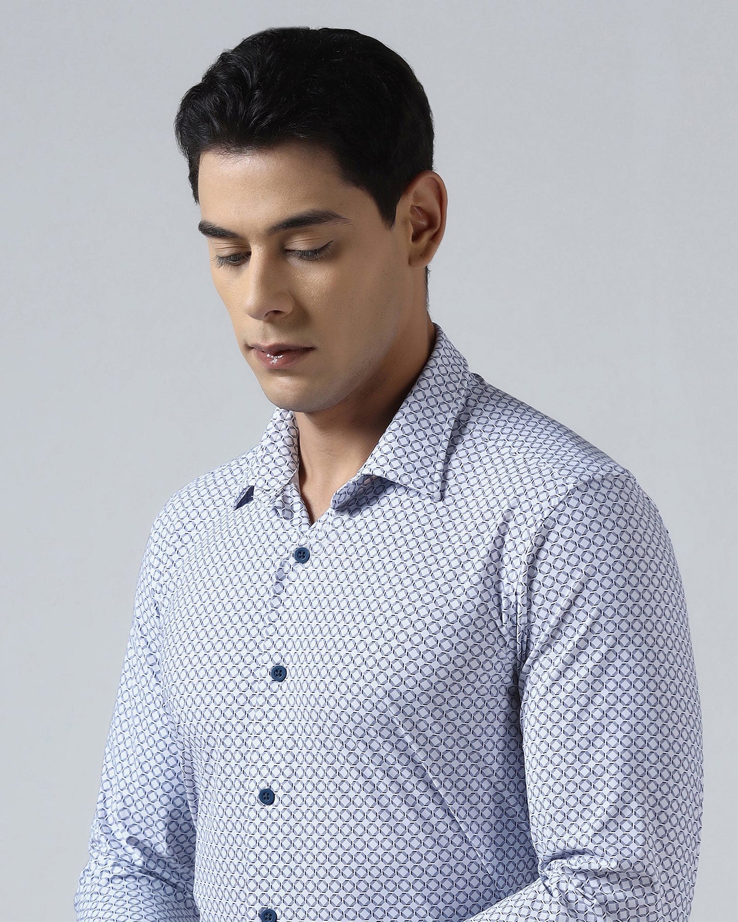 Blue TechPro Printed Shirt - Fossil