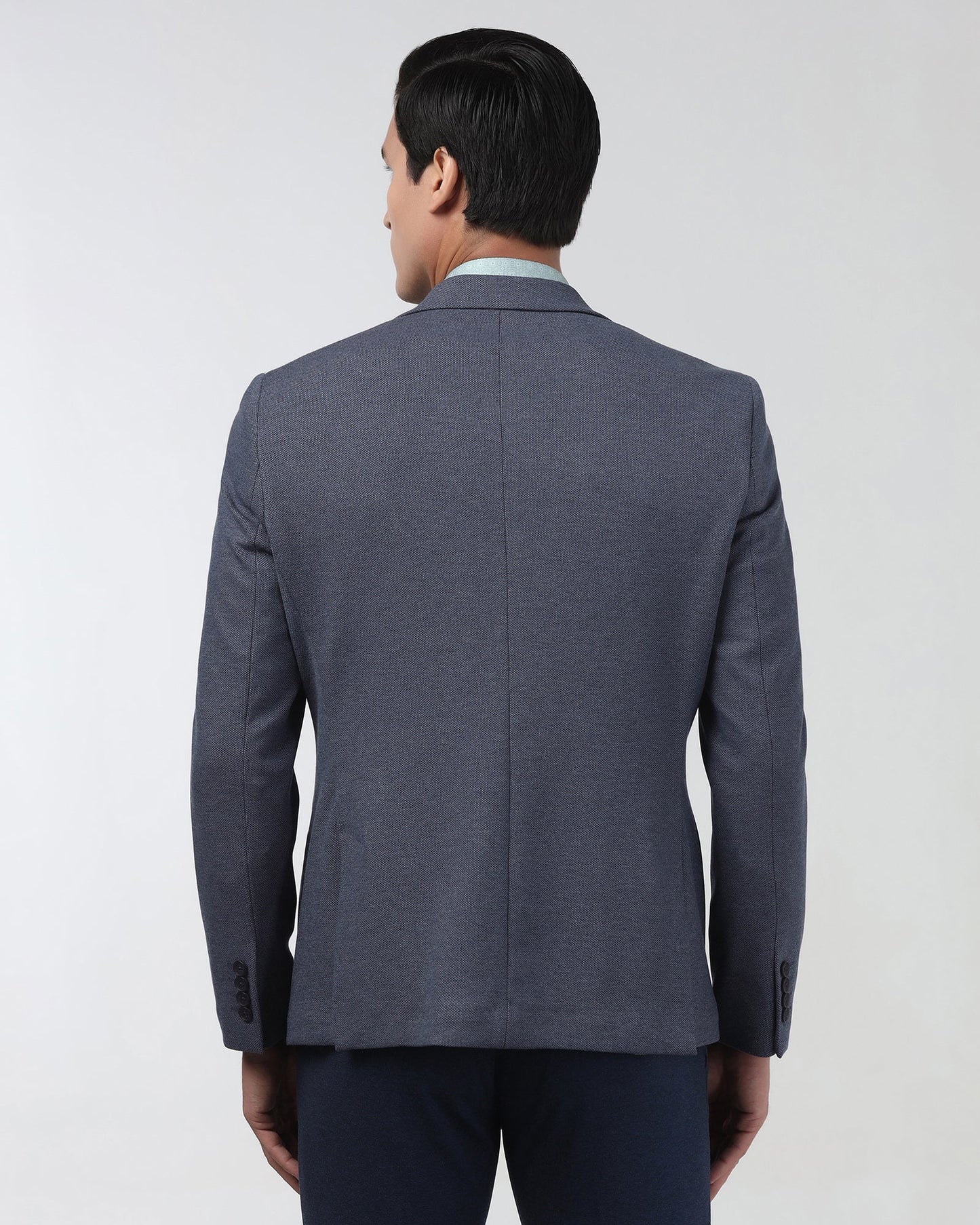Blue Textured Jacket - Gio
