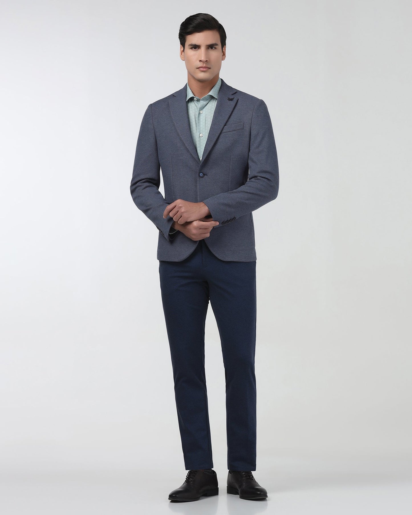 Blue Textured Jacket - Gio