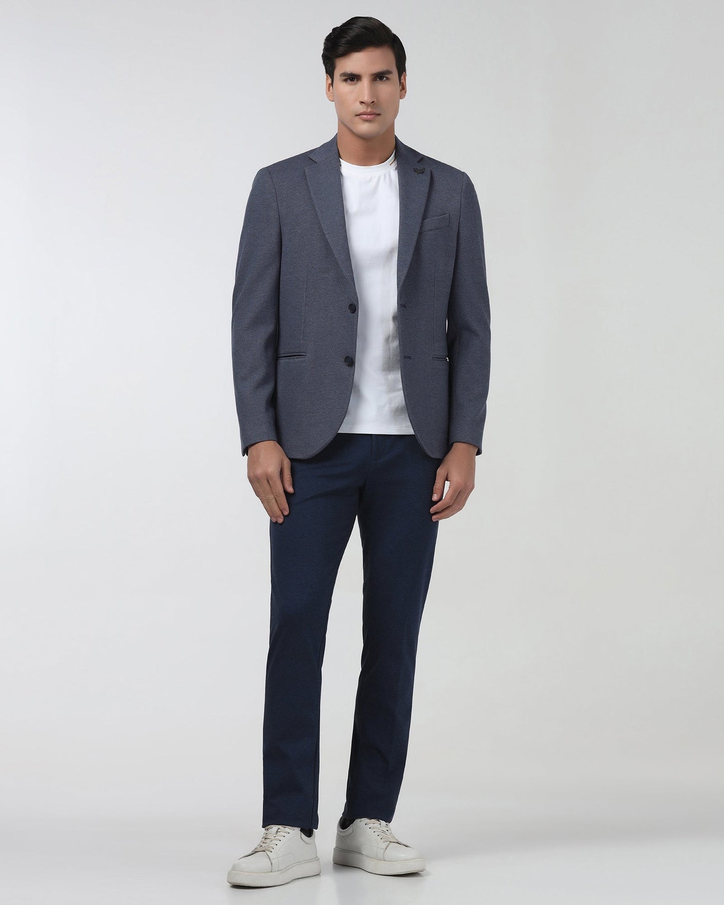 Blue Textured Jacket - Gio