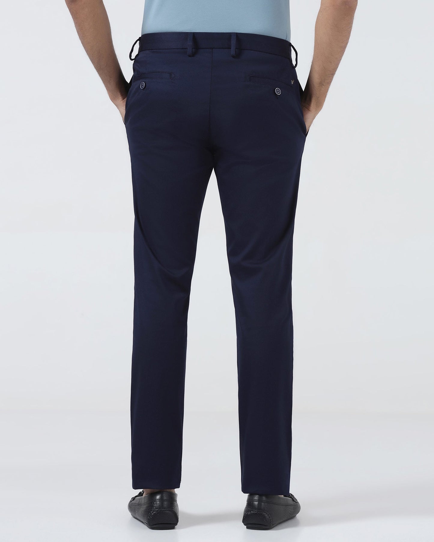 Blue Textured Khakis - Aspen