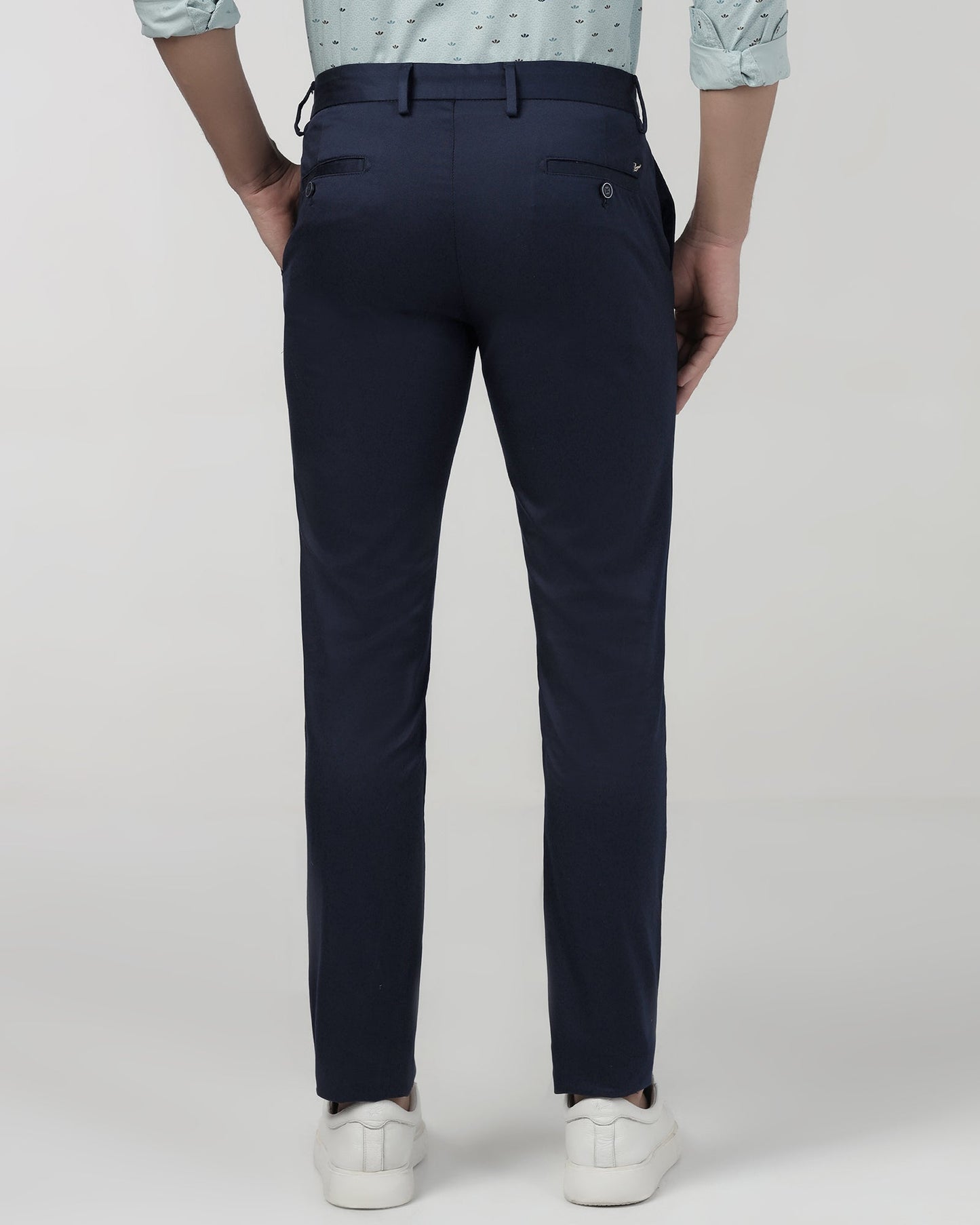 Blue Textured Khakis - Aspen