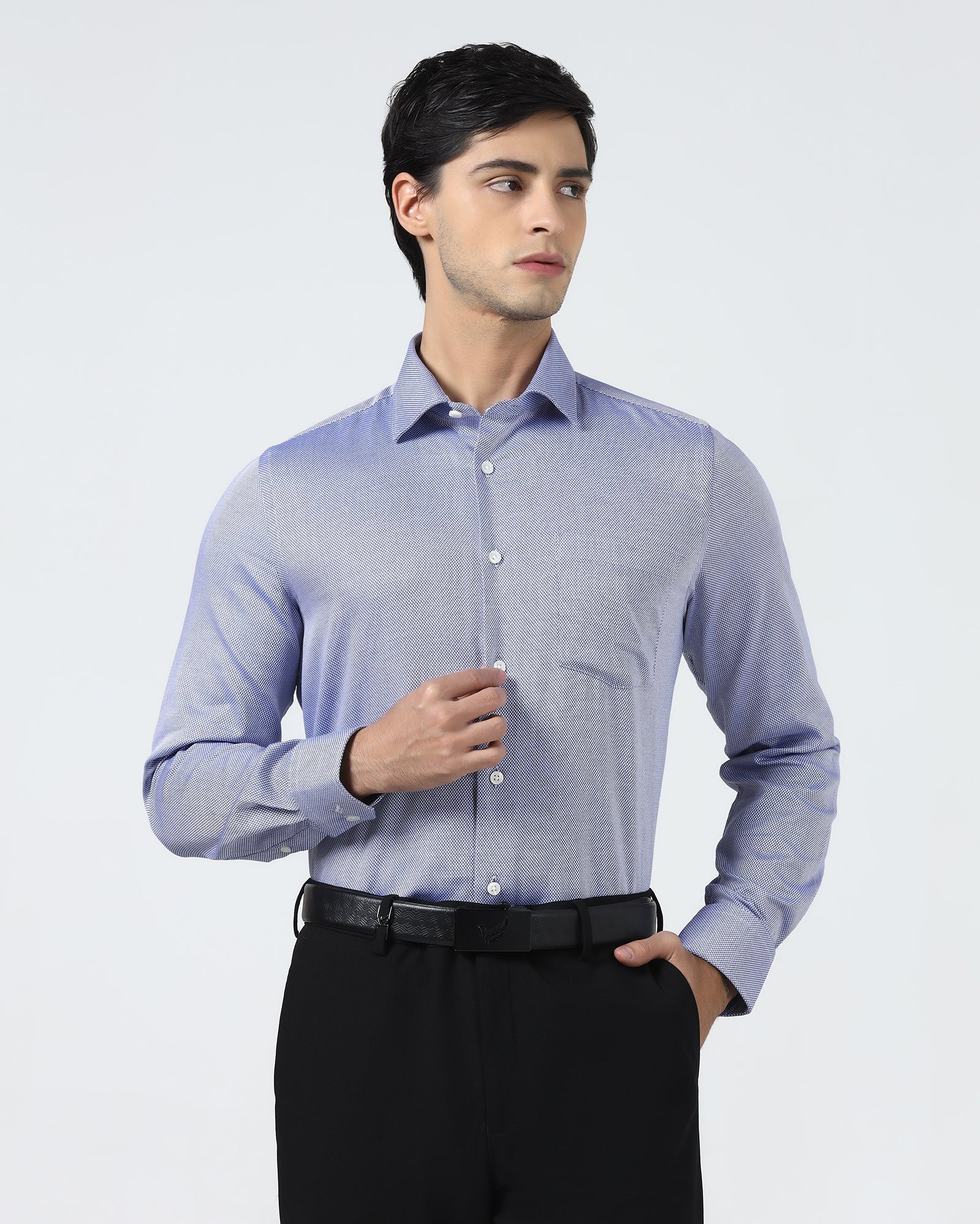 Blue Textured Shirt - Thanos