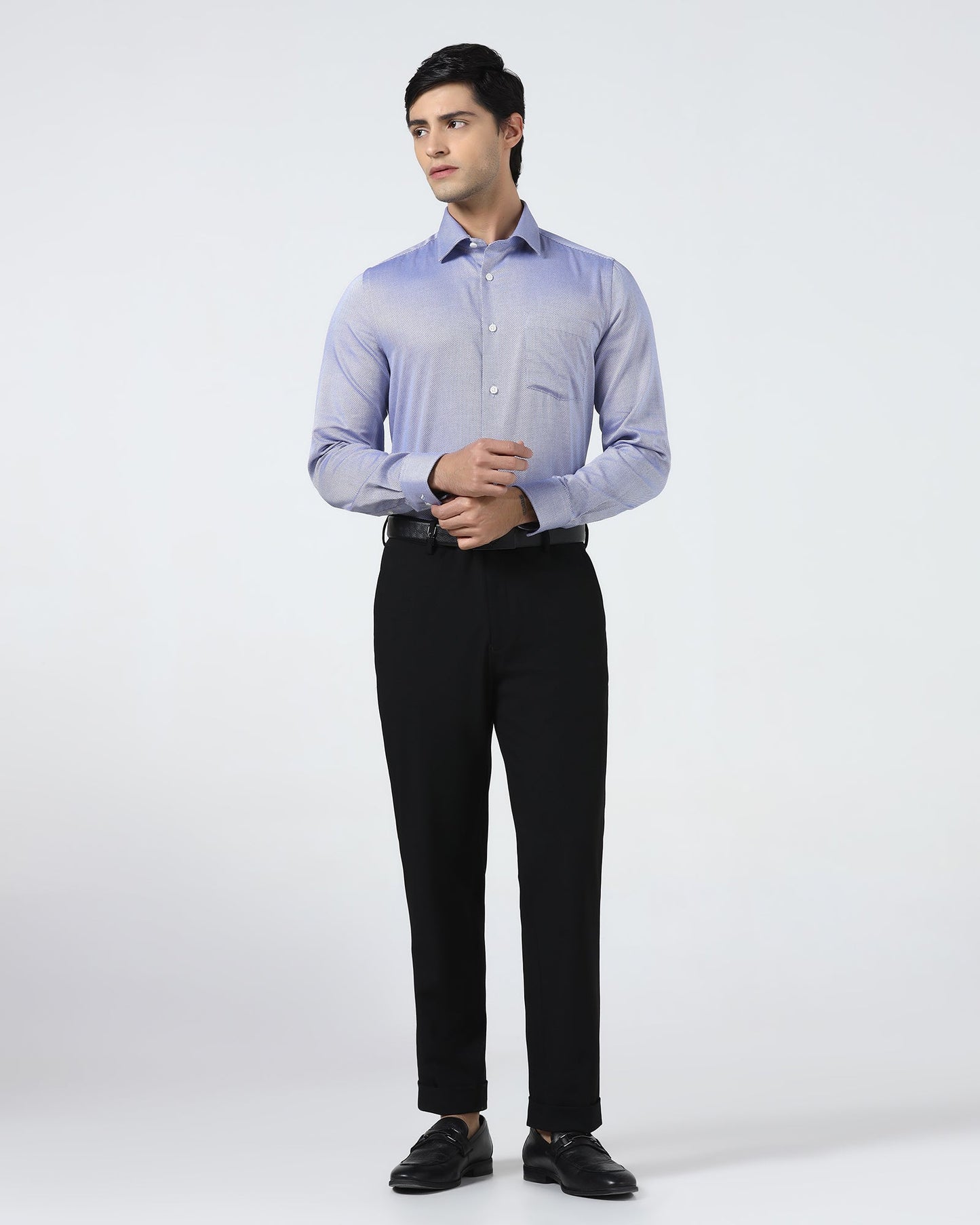 Blue Textured Shirt - Thanos