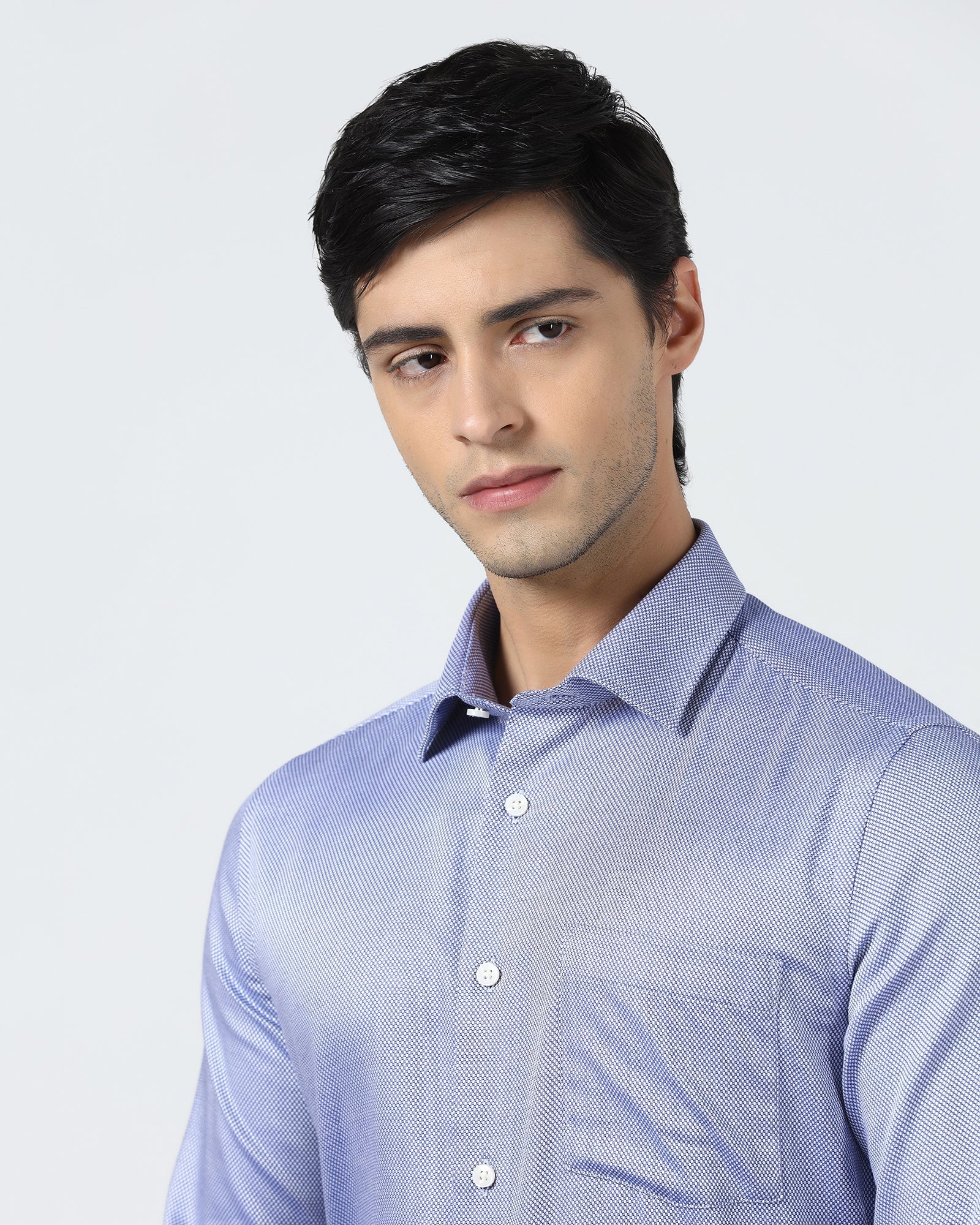 Blue Textured Shirt - Thanos