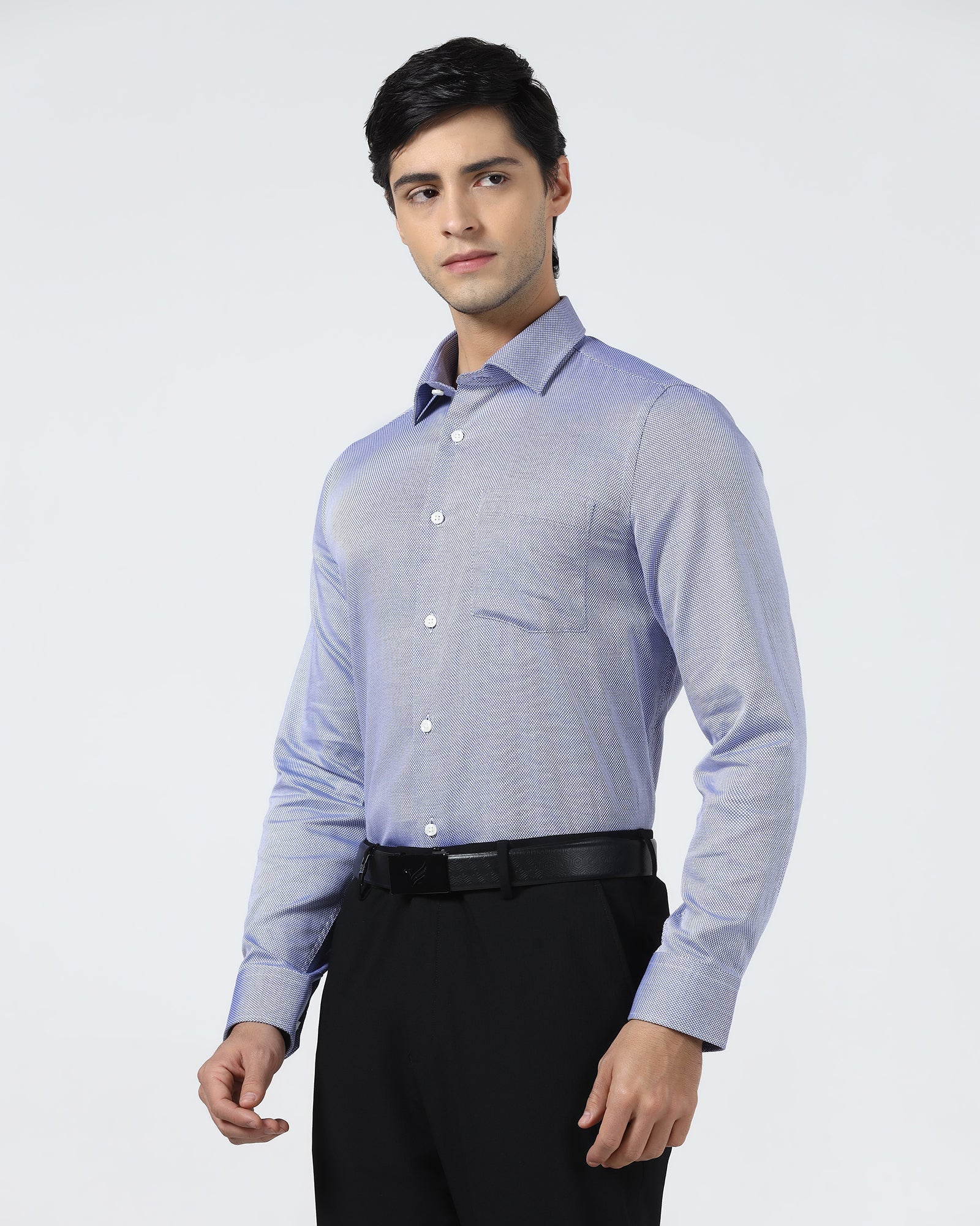 Blue Textured Shirt - Thanos