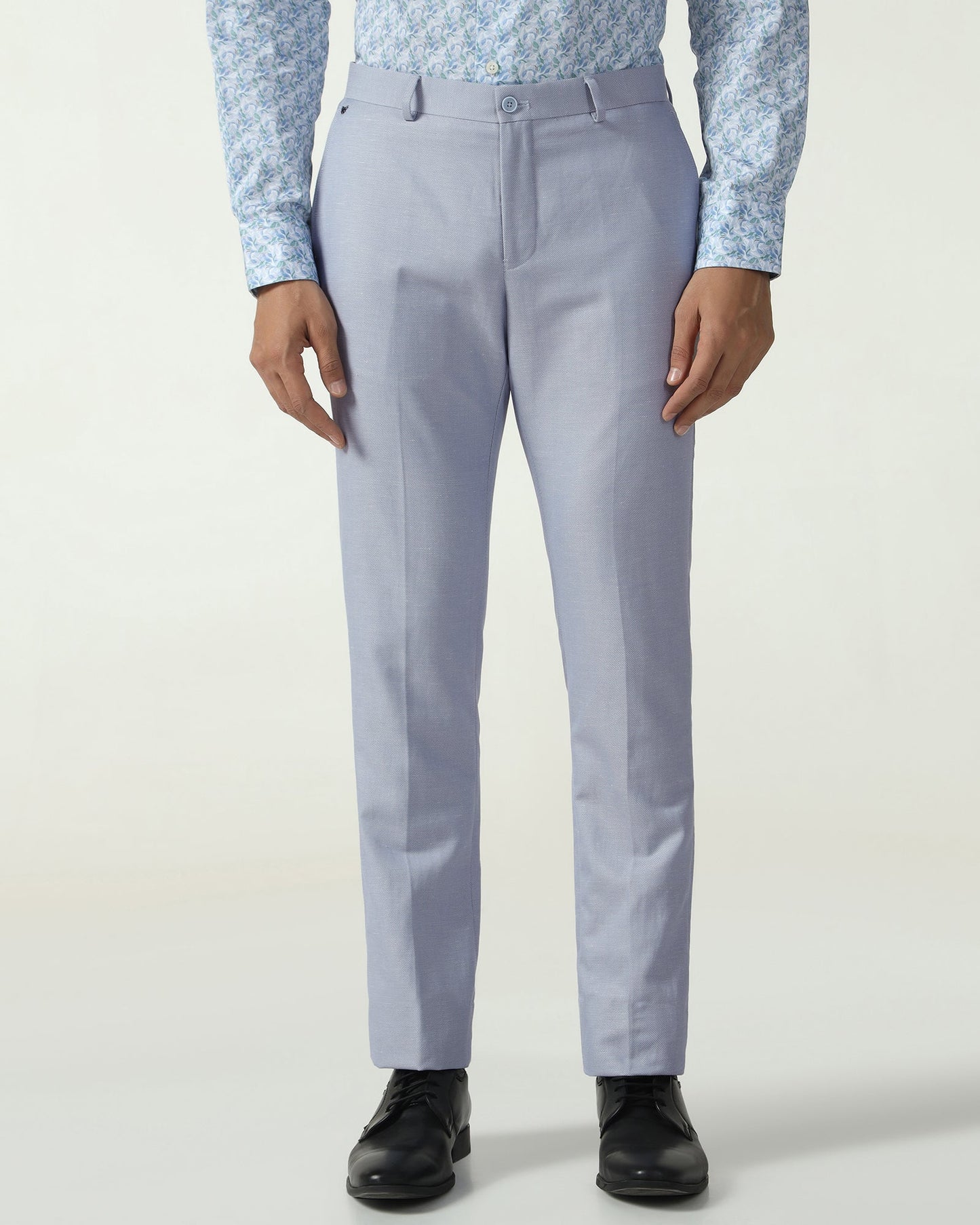 Blue Textured Trouser - Dort