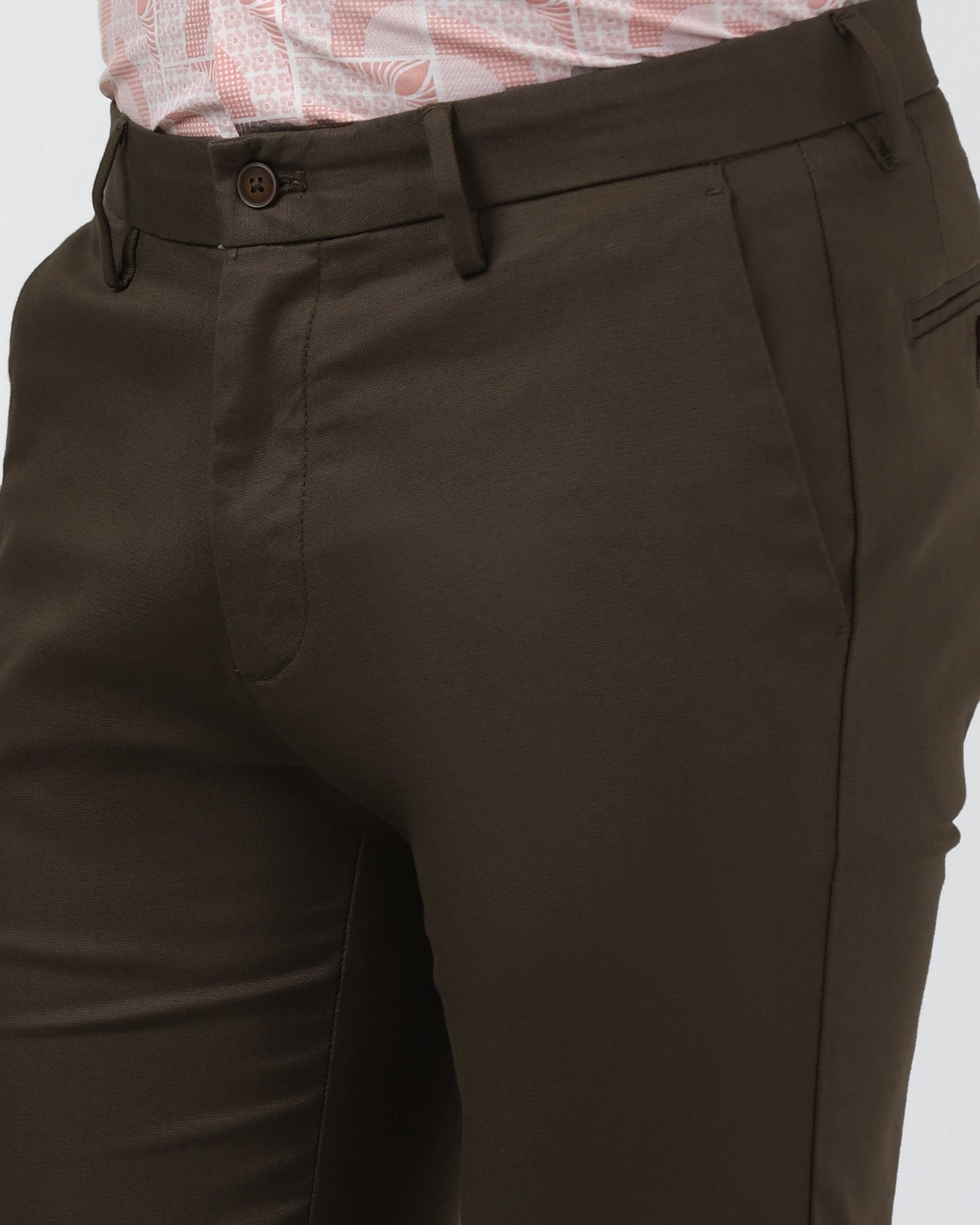 Brown Textured Khakis - Ibis