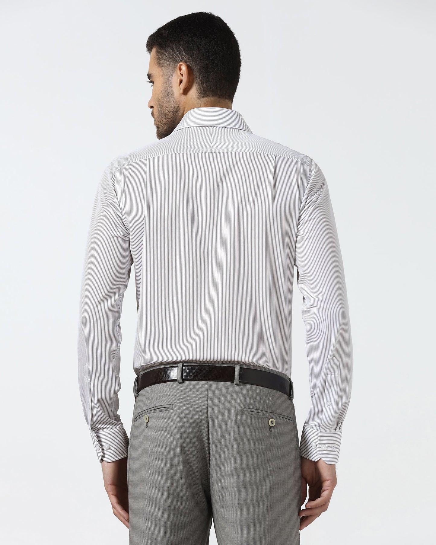 Brown Non Iron Stripe Shirt - Epic E