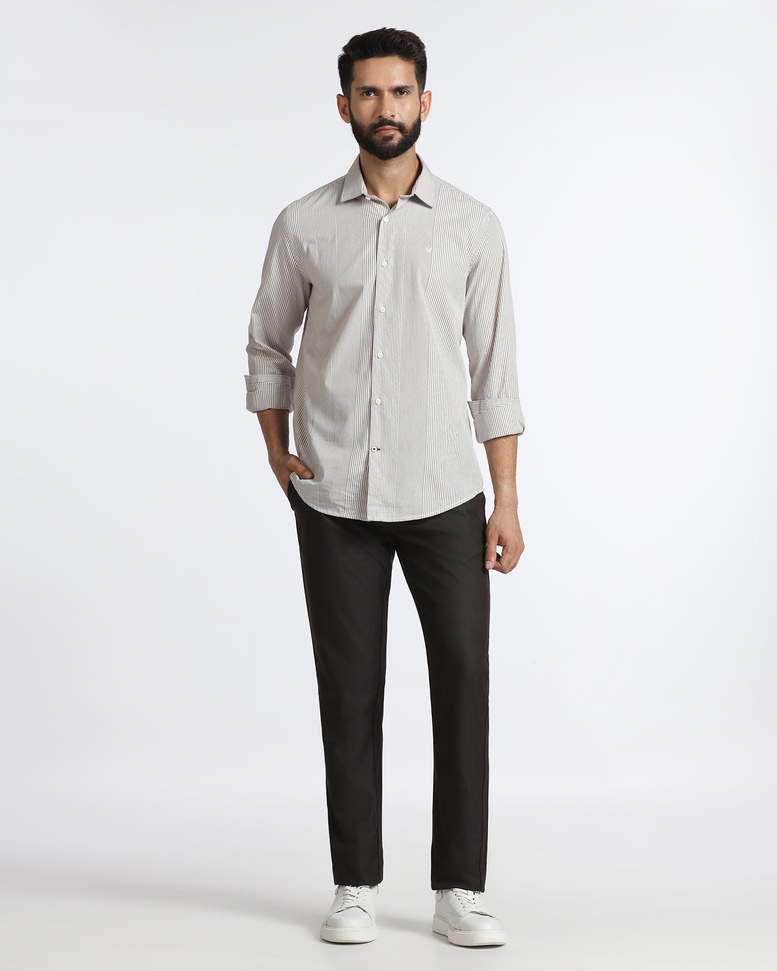 Brown Non Iron Textured Khakis - Ohio