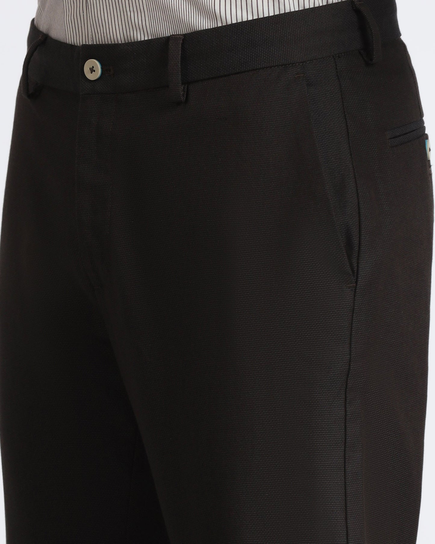 Brown Non Iron Textured Khakis - Ohio