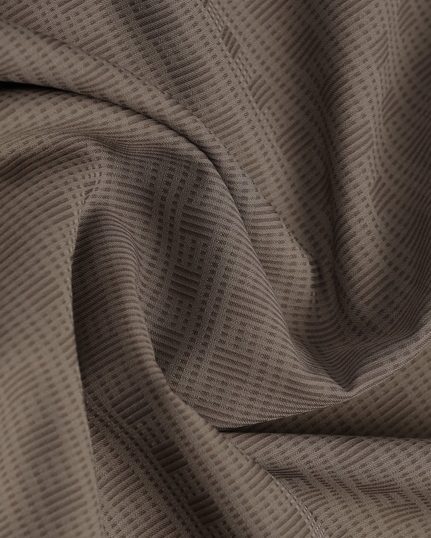 Brown Non Iron Textured Shirt - Reform
