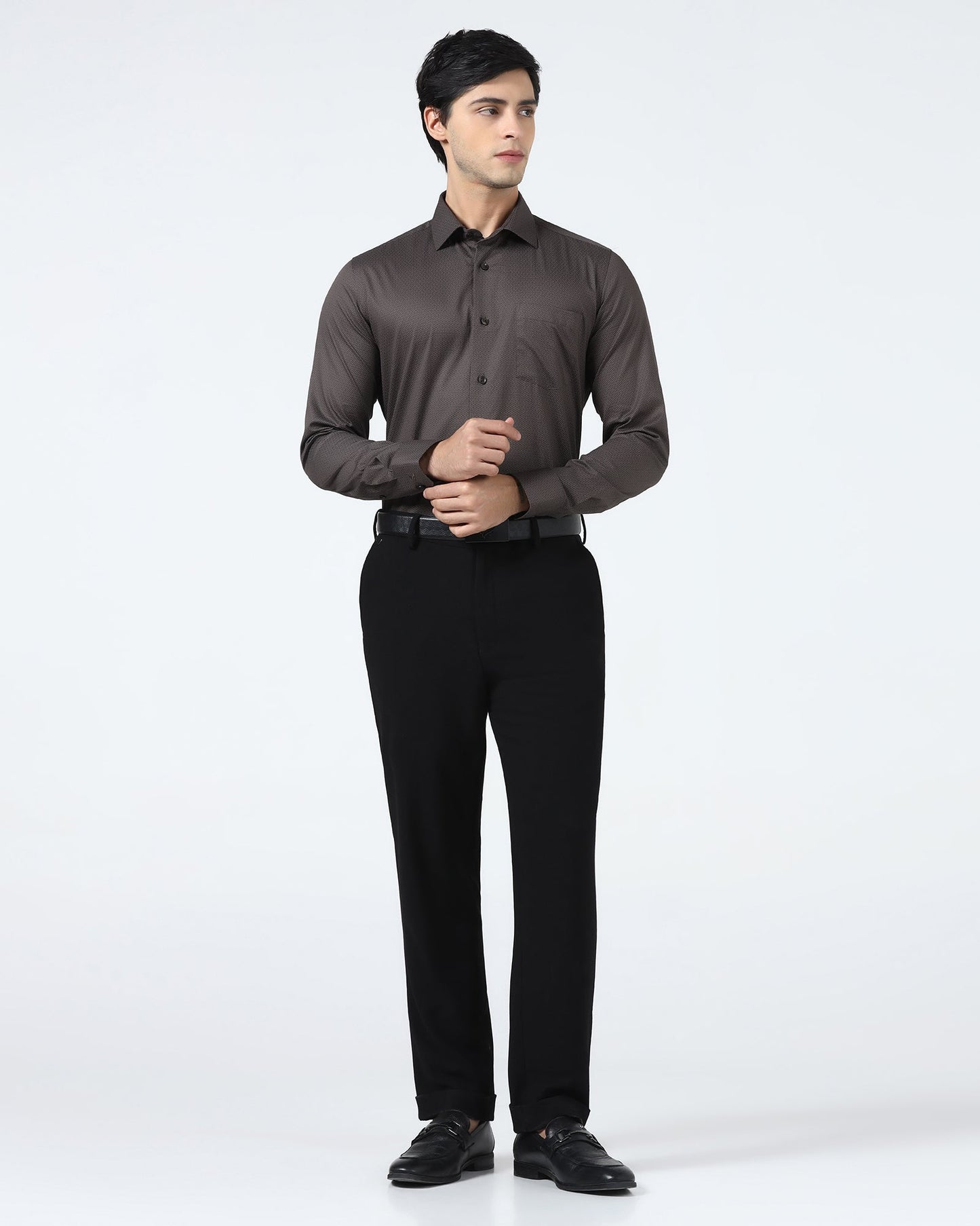 Brown Printed Shirt - Welkon