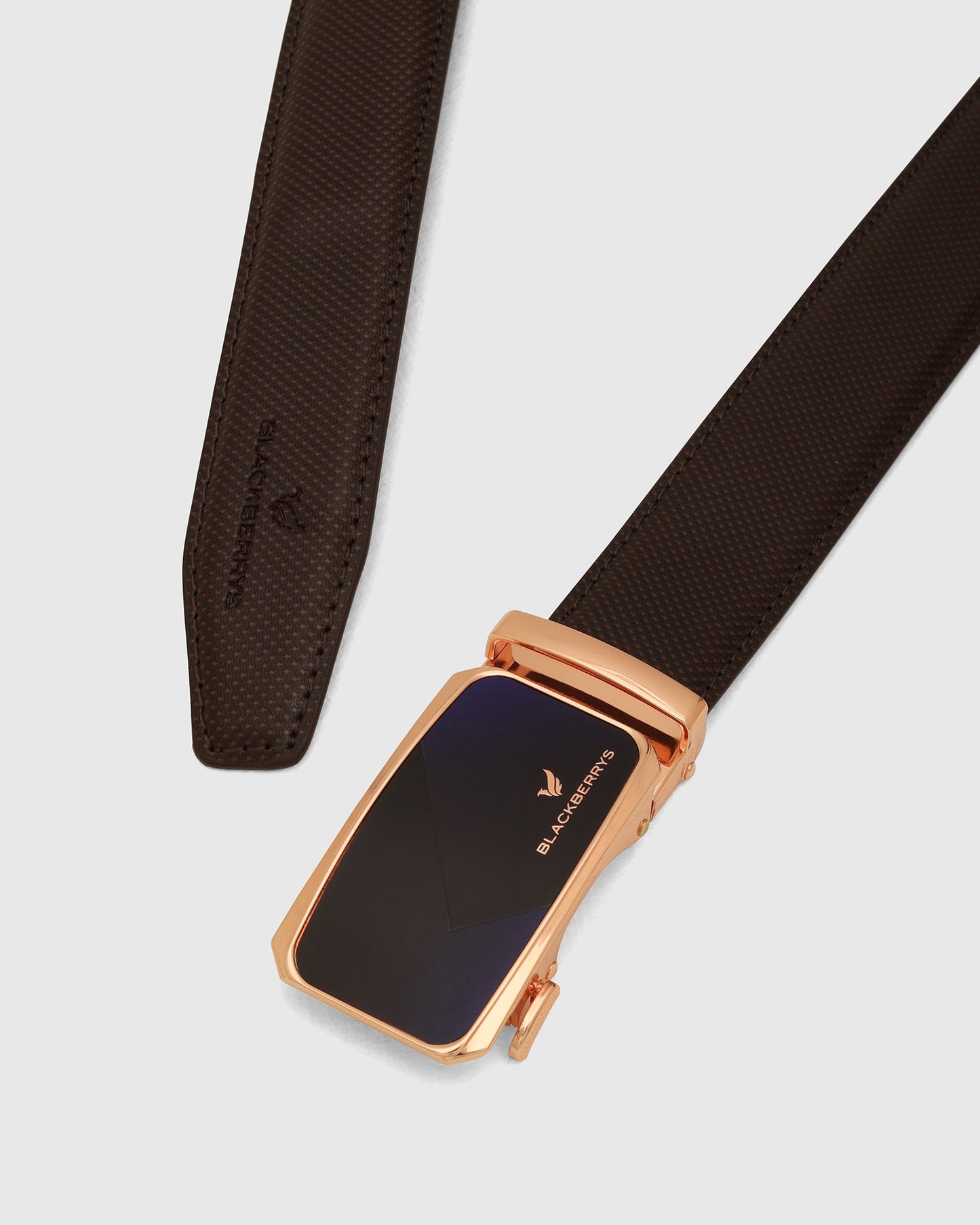 Leather Brown Solid Belt - Wrenley