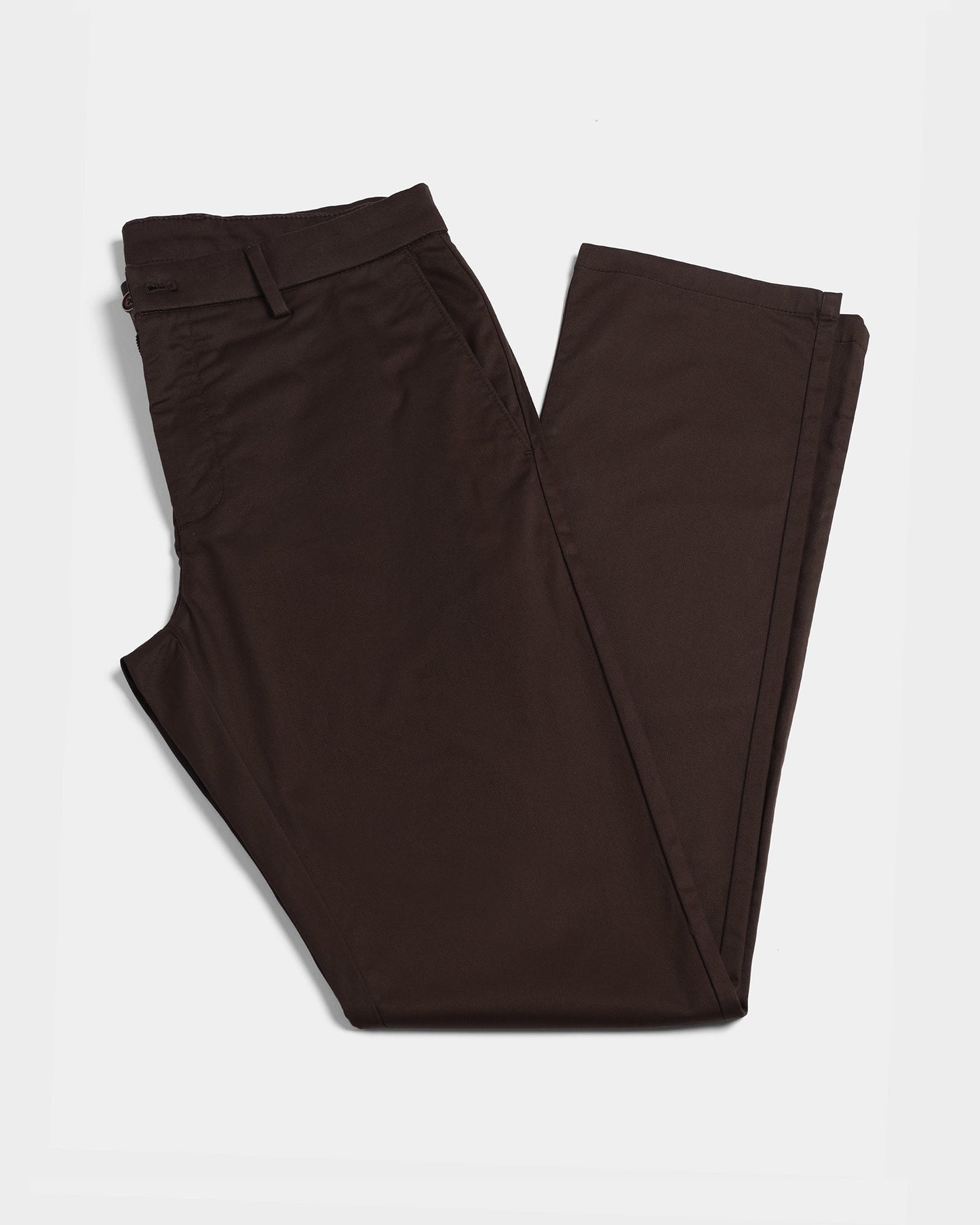 Brown Solid Khakis - Elm