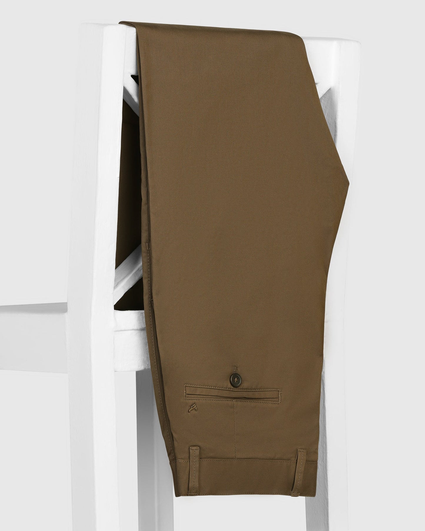 Brown Solid Khakis - Mario