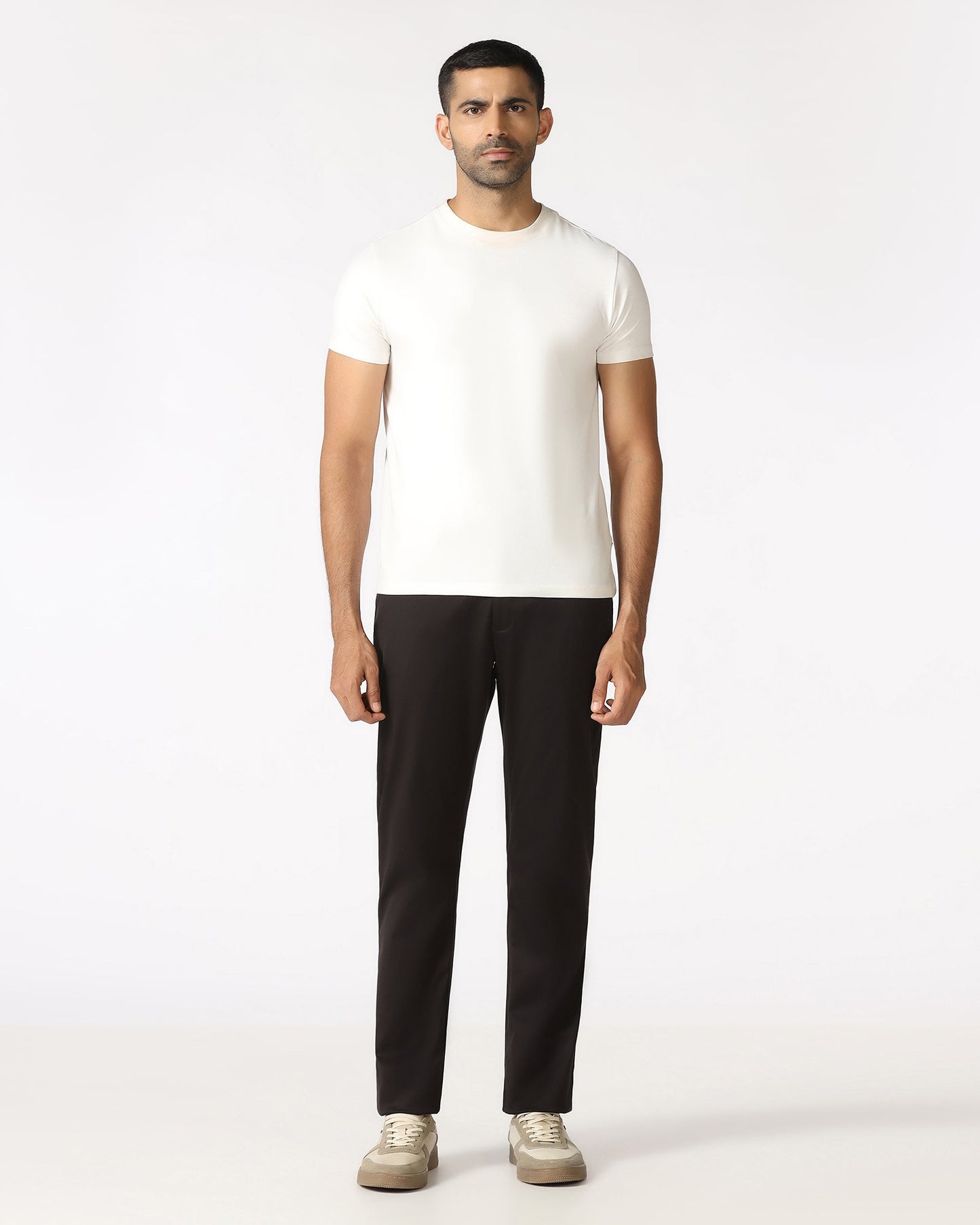 Brown Solid Khakis - Thale