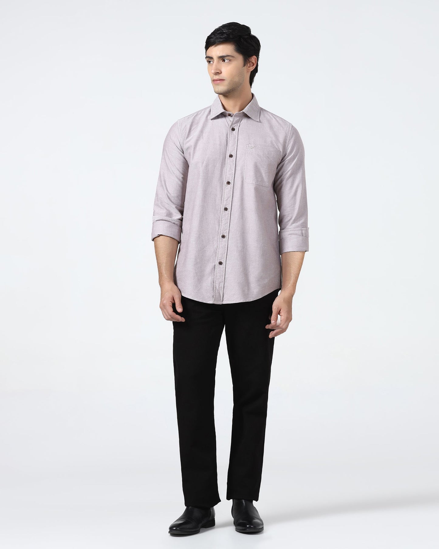 Brown Solid Shirt - Laos