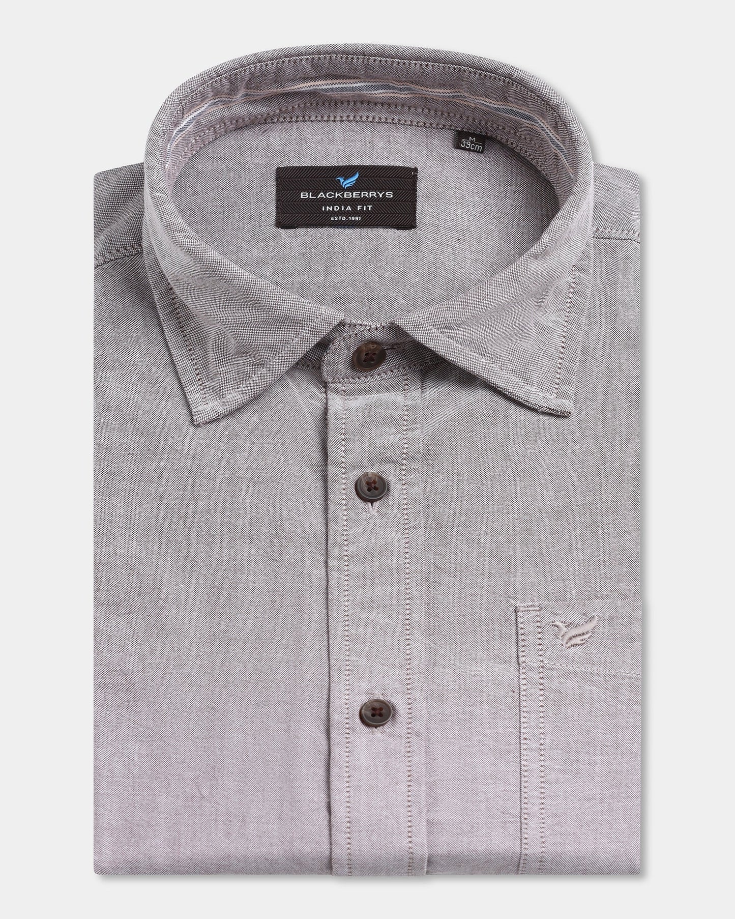 Brown Solid Shirt - Laos