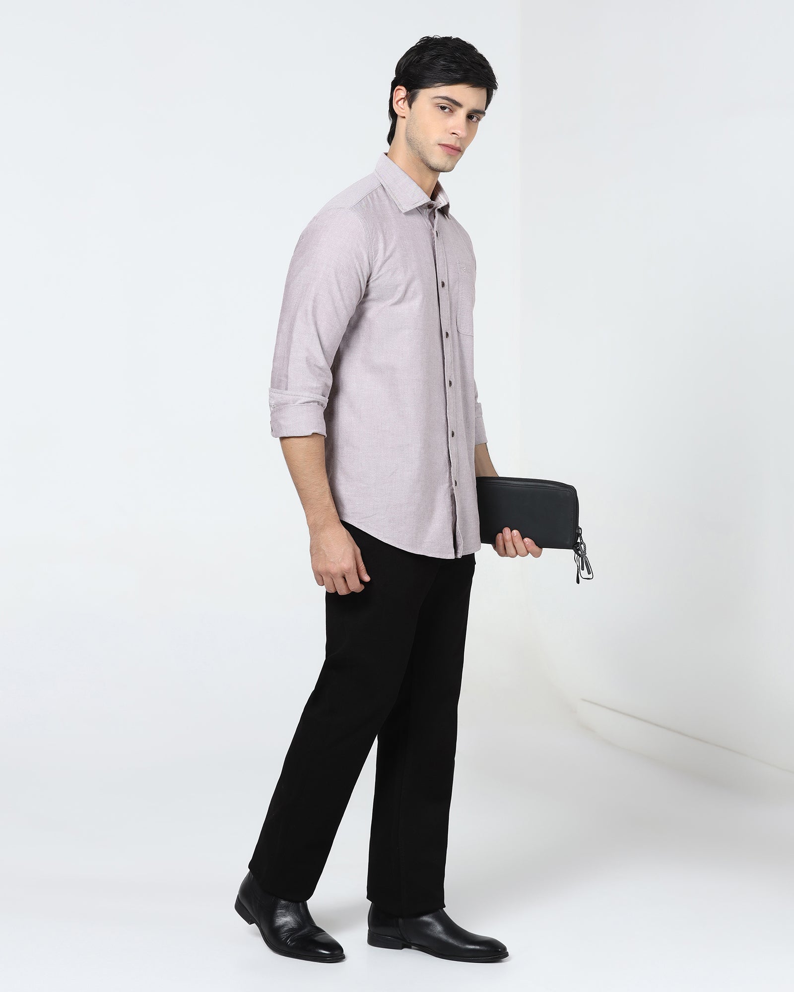 Brown Solid Shirt - Laos