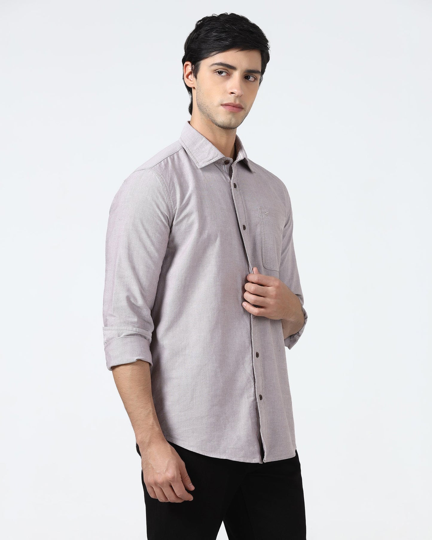 Brown Solid Shirt - Laos