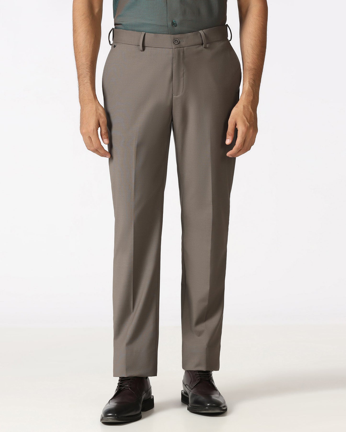 Brown Technowaist Solid Trouser - John