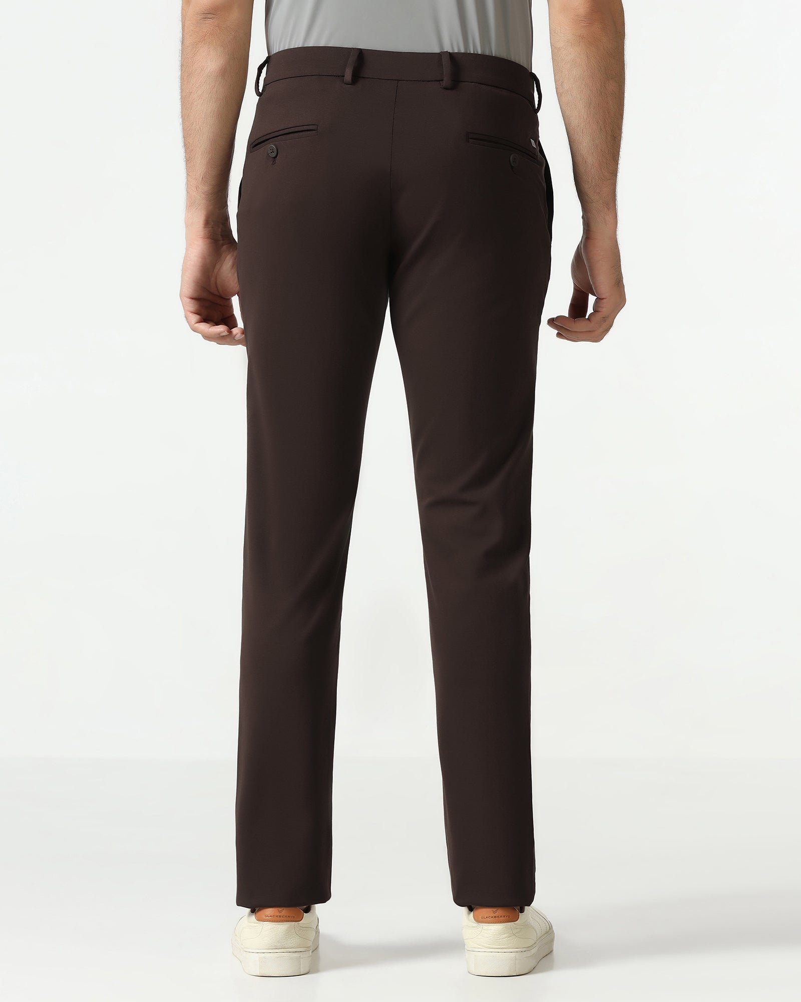 Brown Techpro Solid Khakis - Ziea