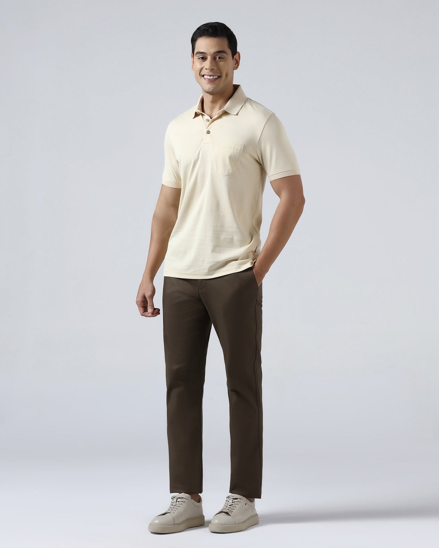 Brown Textured Khakis - Ibis
