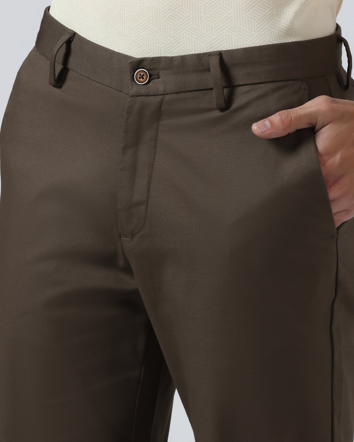 Brown Textured Khakis - Ibis