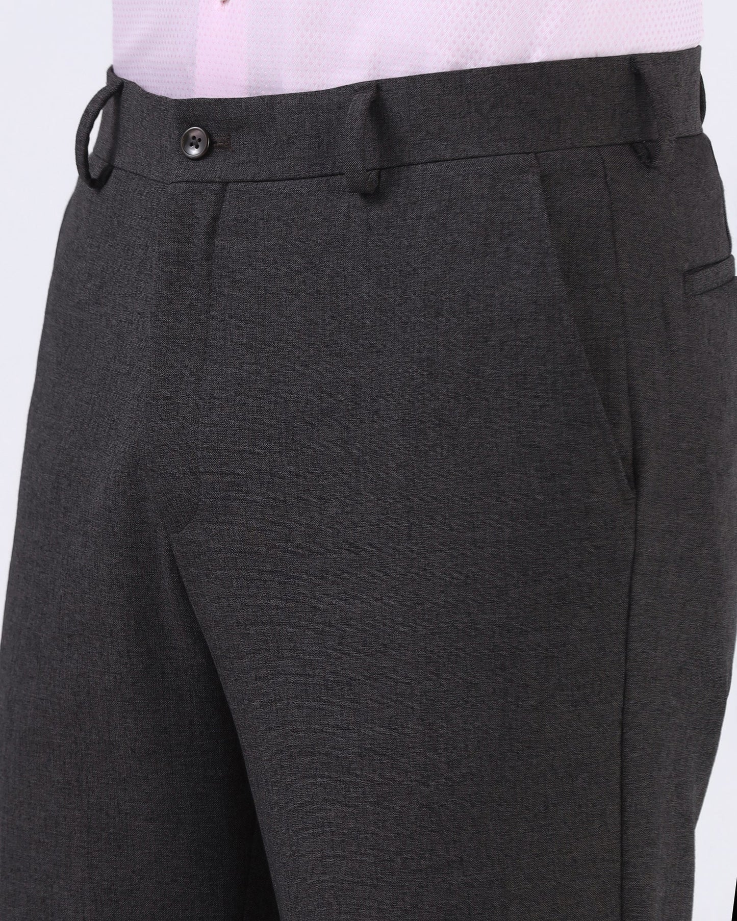 Brown Textured Trouser - David