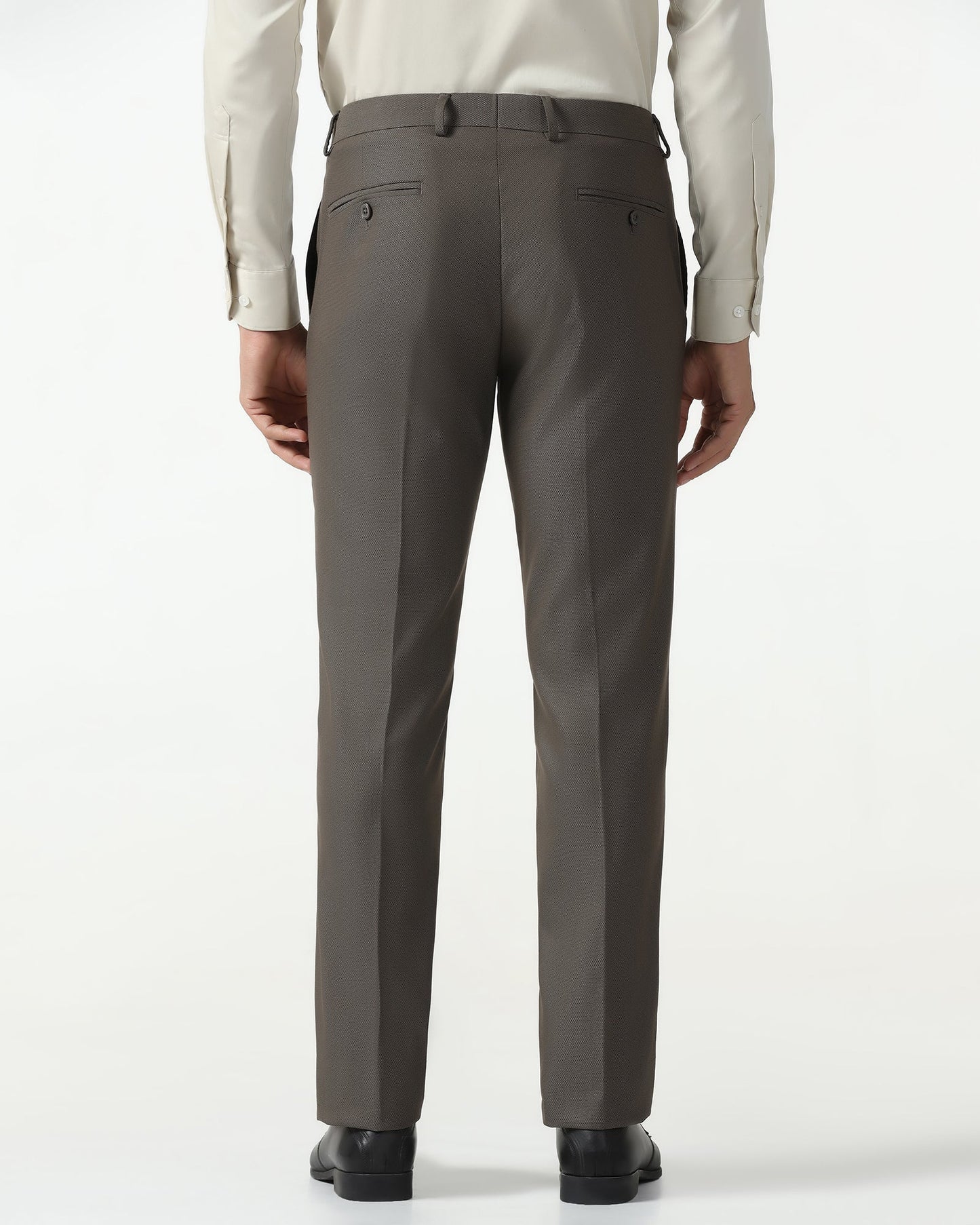 Brown Textured Trouser - Monk