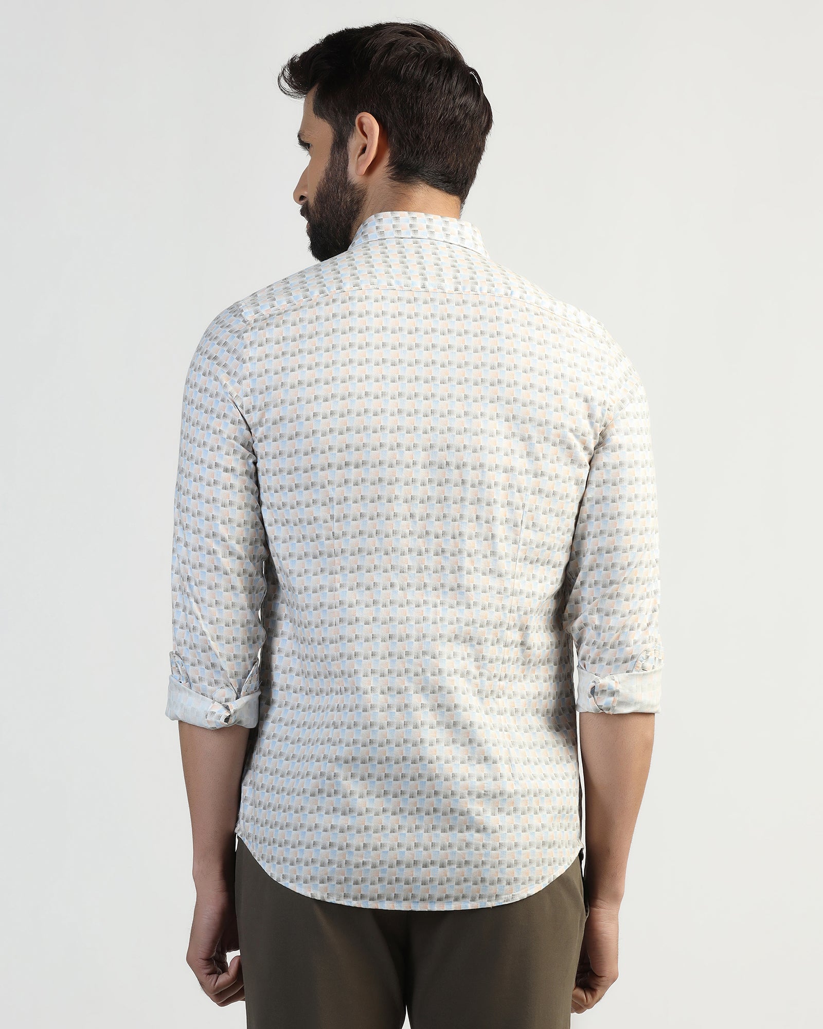 Casual Beige Printed Shirt - Felip