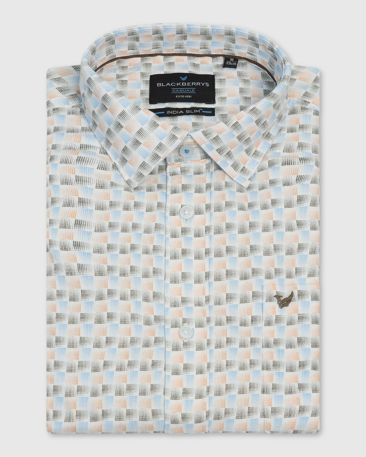 Casual Beige Printed Shirt - Felip