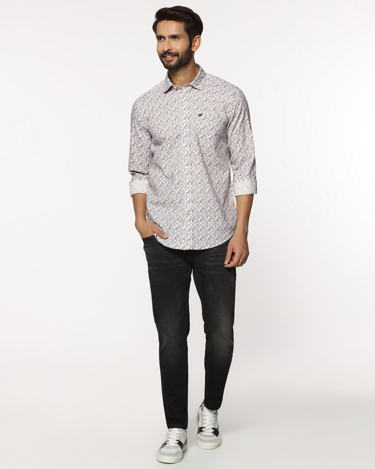 Casual Beige Printed Shirt - Ryder