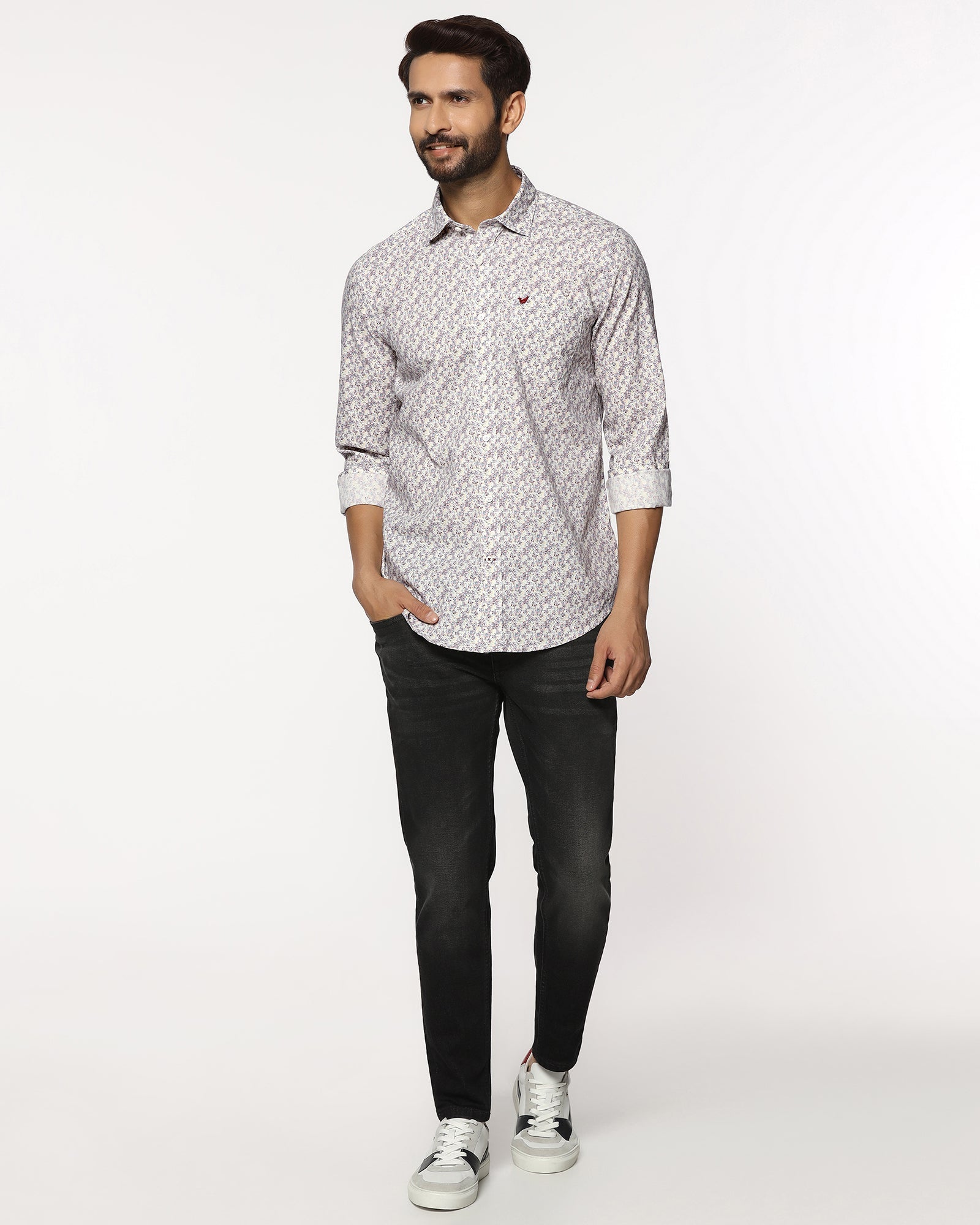 Casual Beige Printed Shirt - Ryder