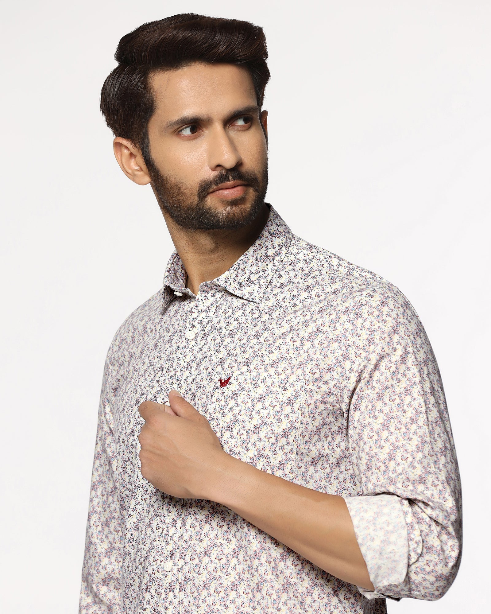 Casual Beige Printed Shirt - Ryder