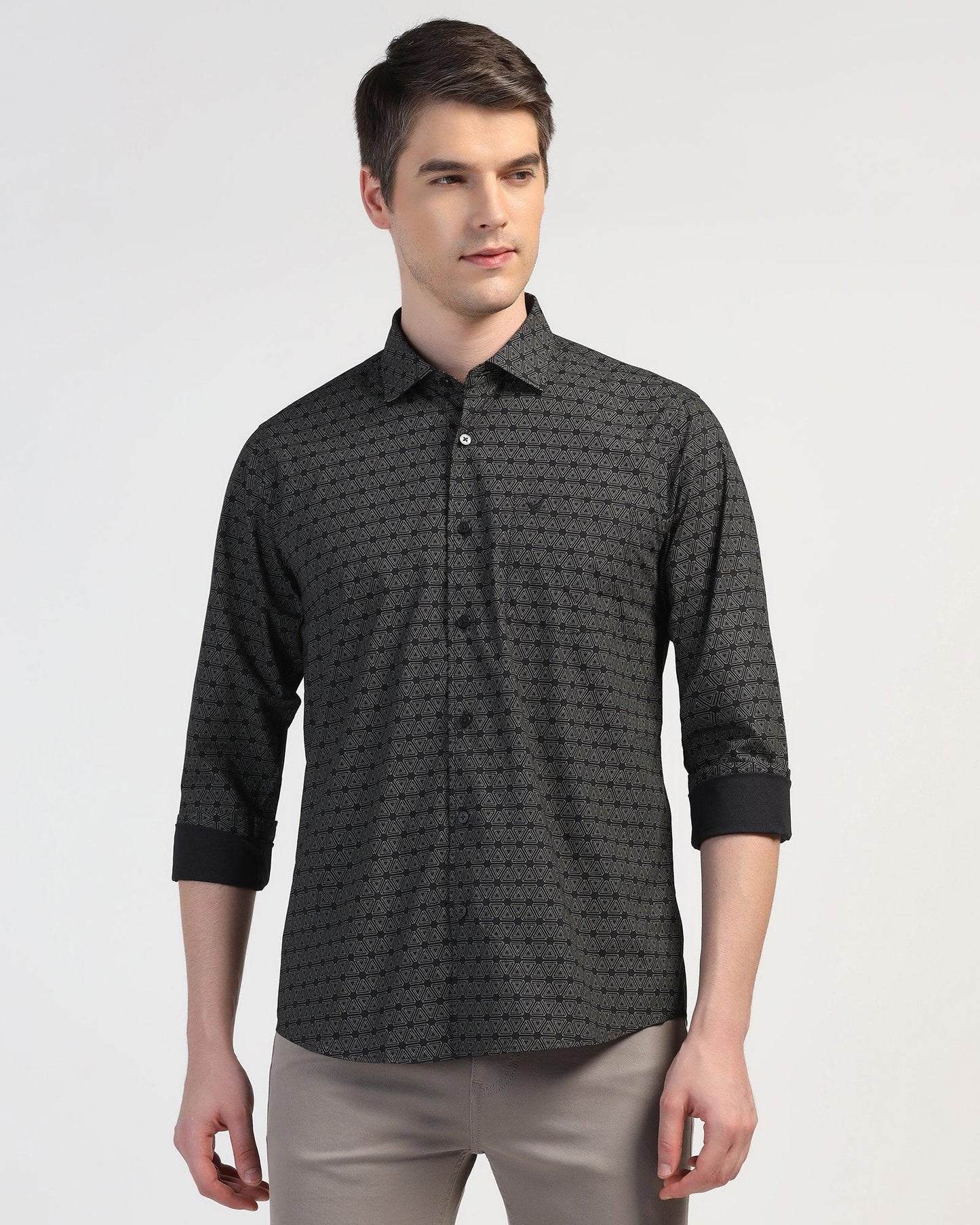 Casual Black Printed Shirt - Beth