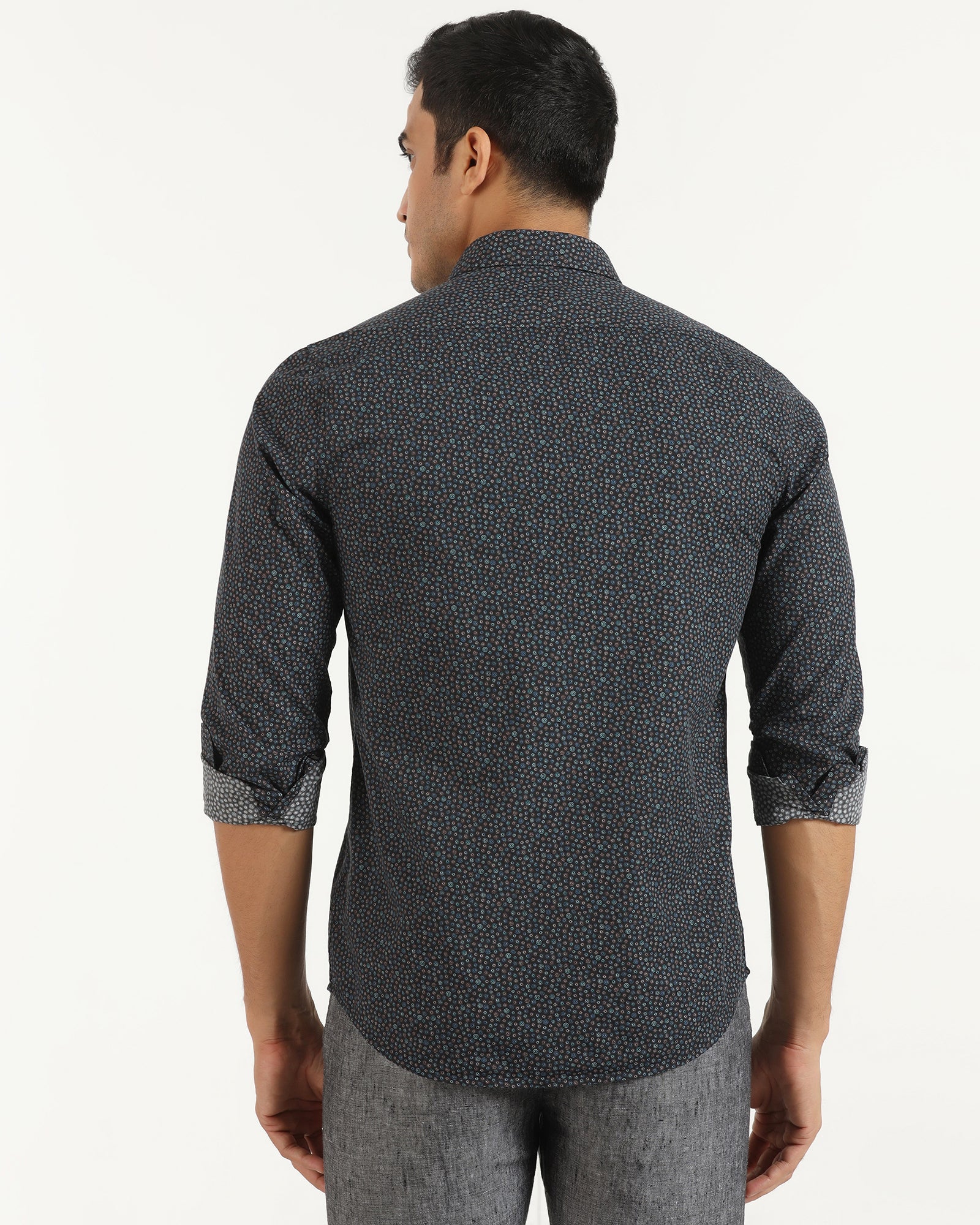 Casual Black Printed Shirt - Ritsu
