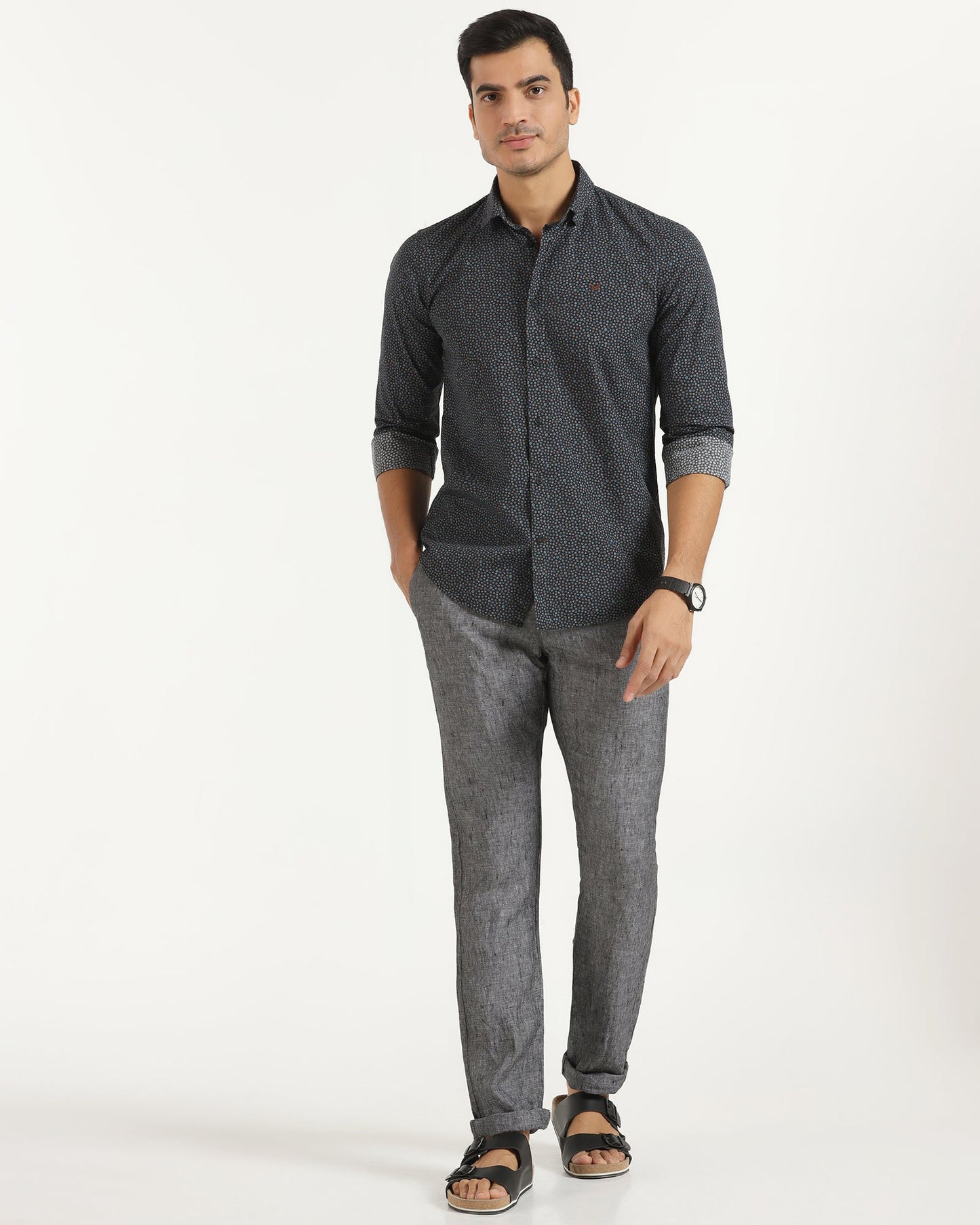 Casual Black Printed Shirt - Ritsu