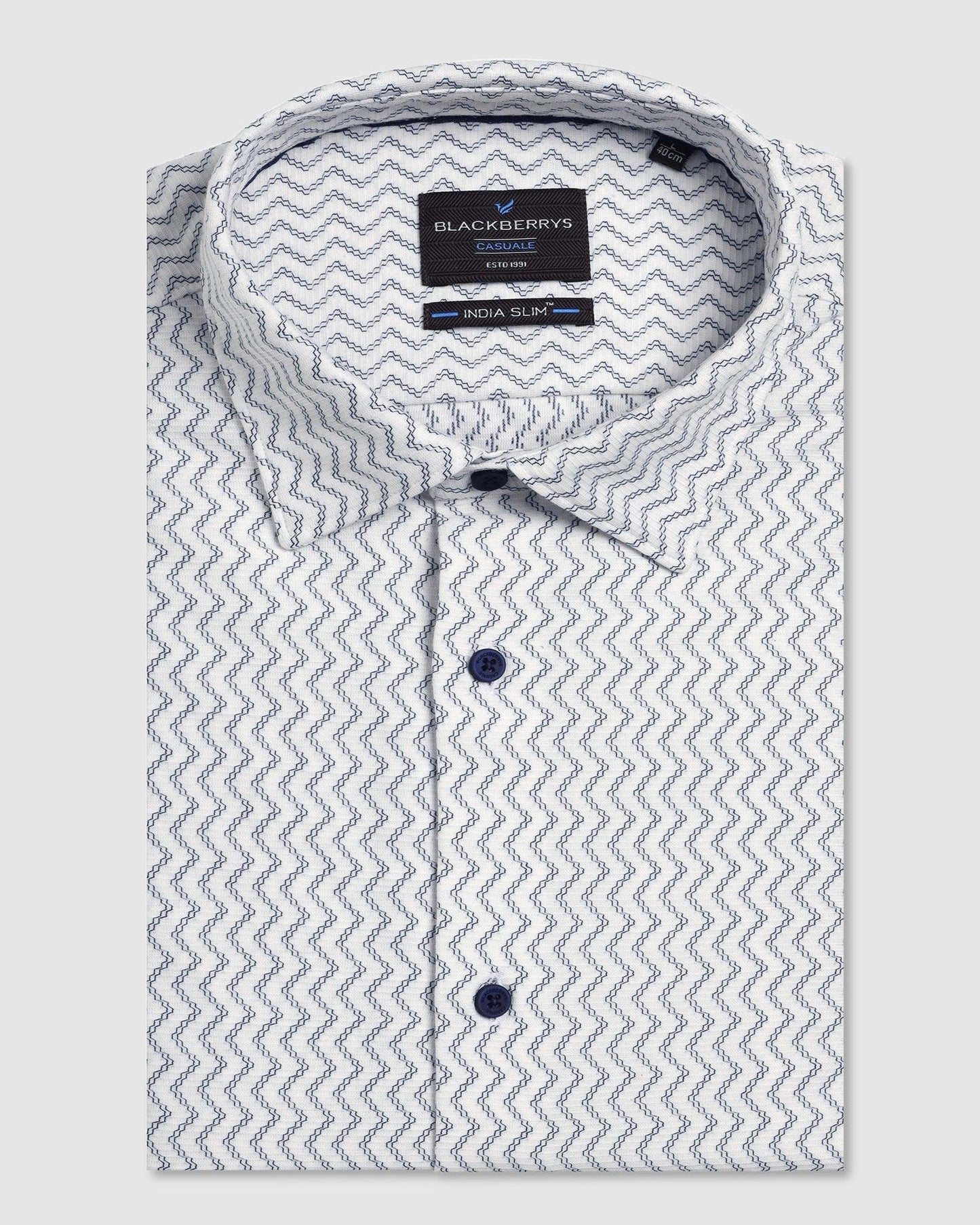 Casual Black Jacquard Shirt - Shaolin