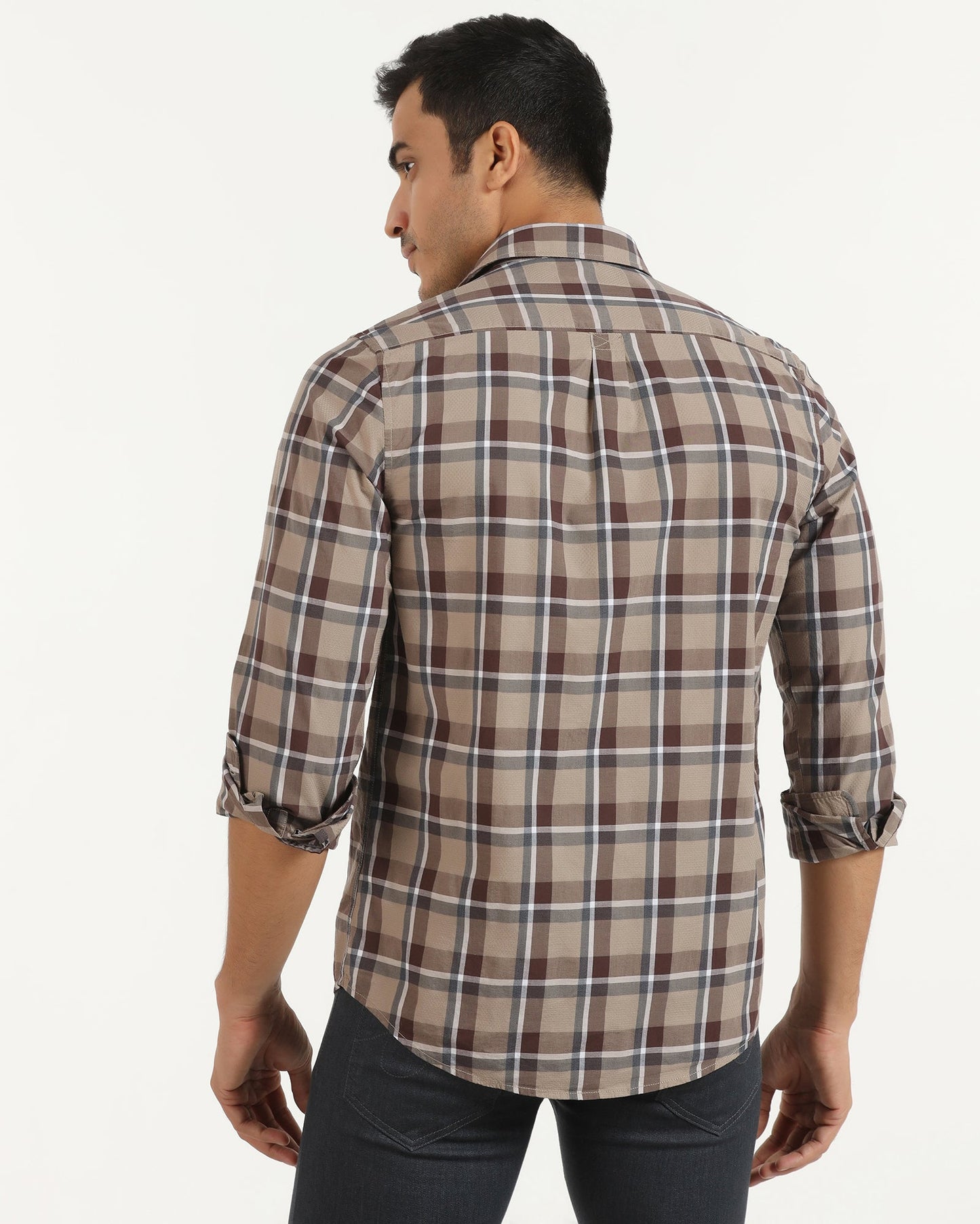 Casual Brown Check Shirt - Jace