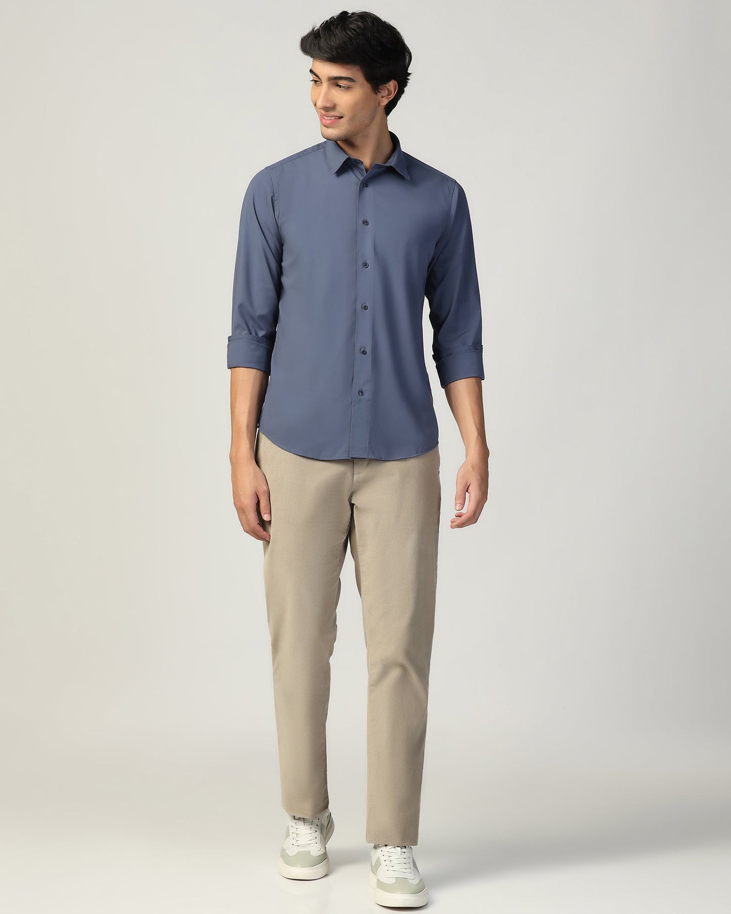 Casual Dark Grey Check Shirt - Xavier