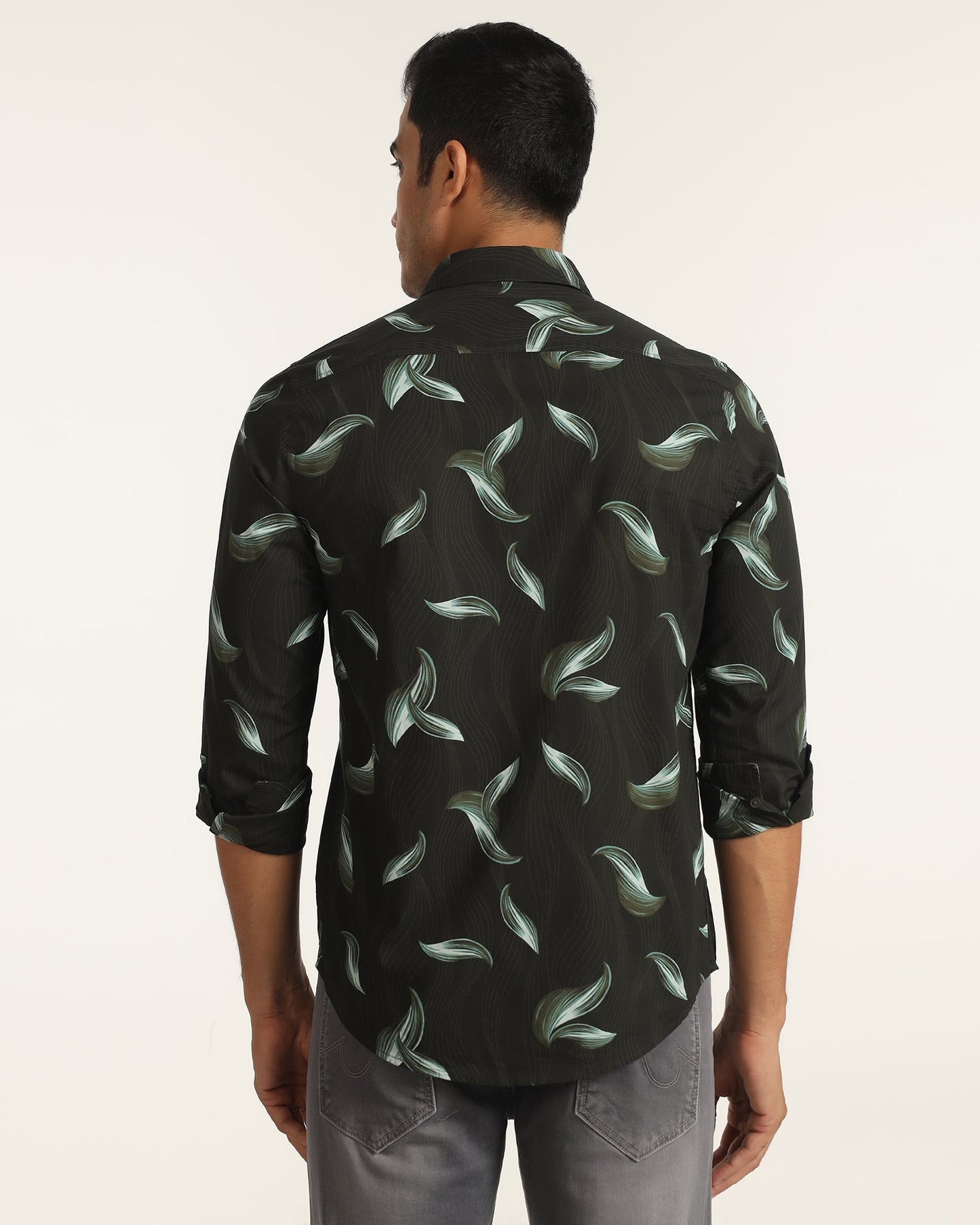 Casual Green Printed Shirt - Geri