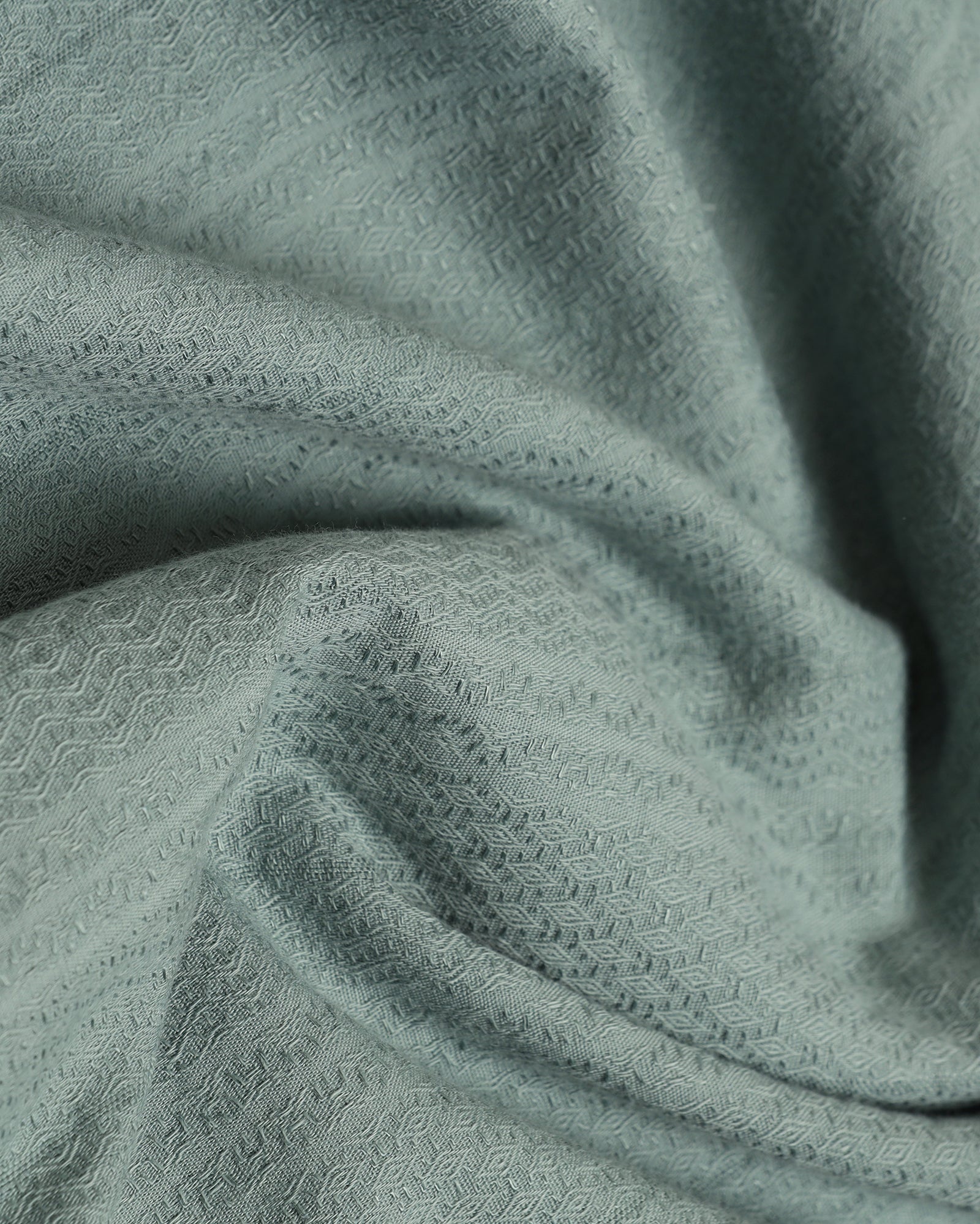 Casual Half Sleeve Green Textured Shirt - Elister