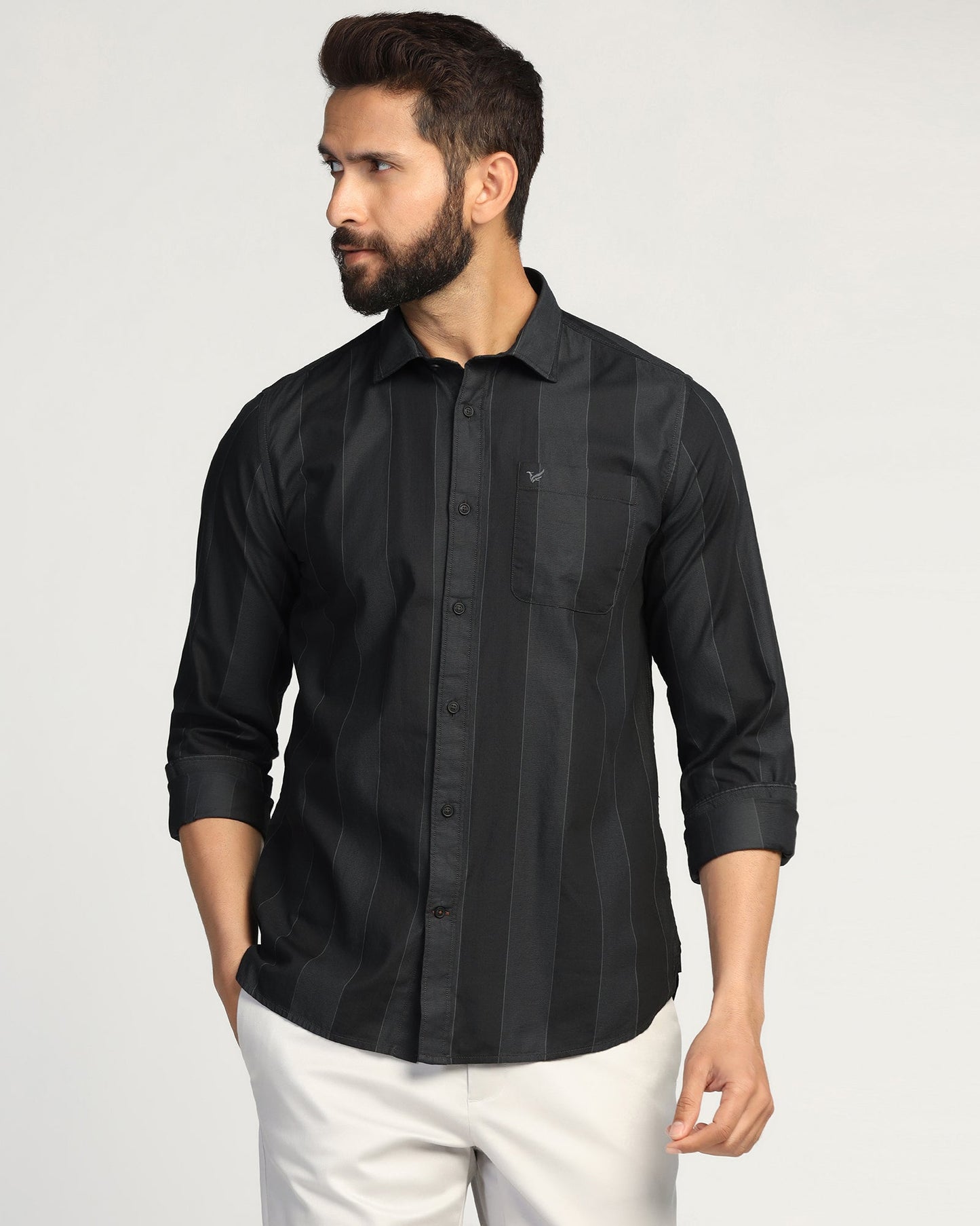 Casual Navy Stripe Shirt - Bunji
