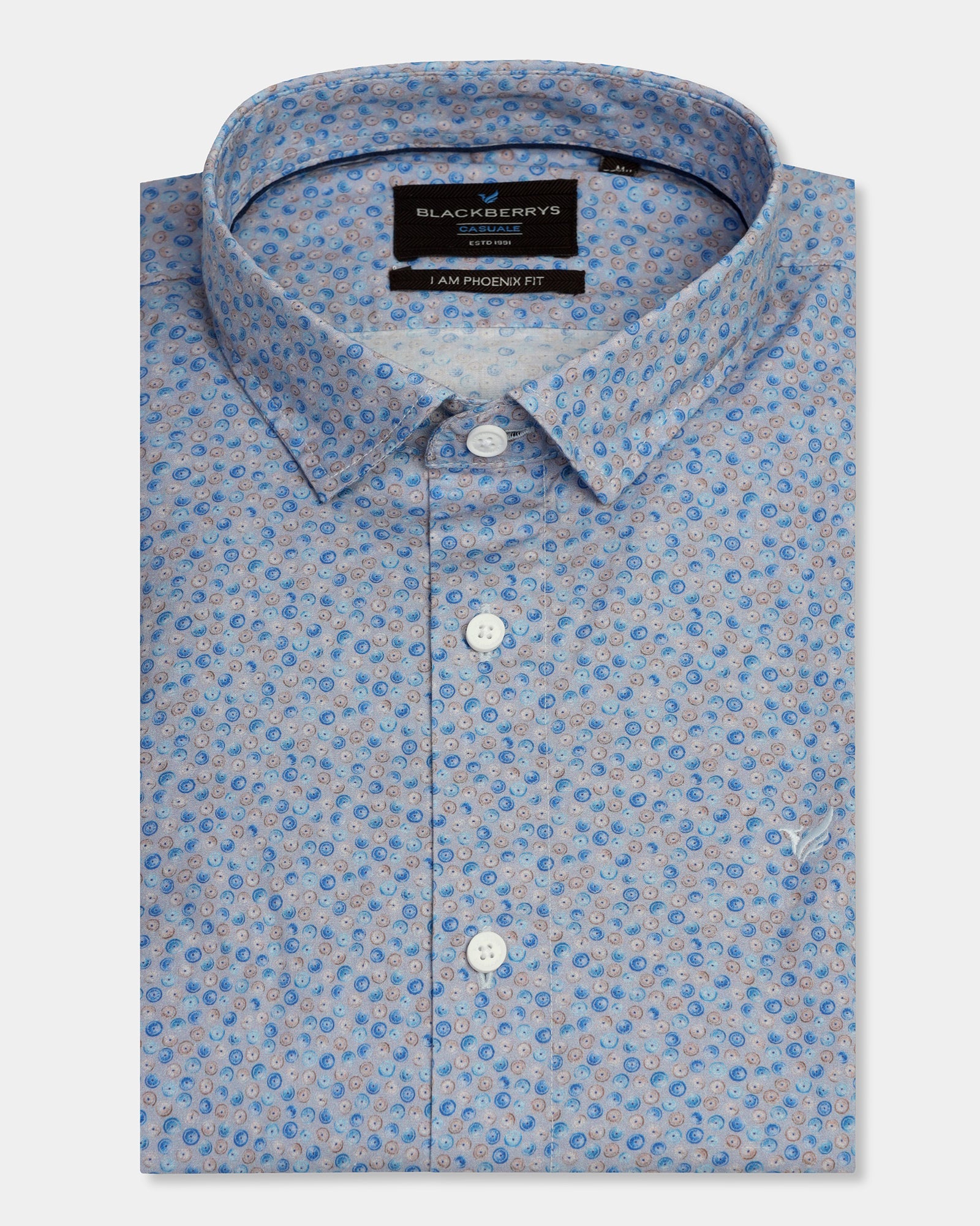 Casual Purple Printed Shirt - Ritsu