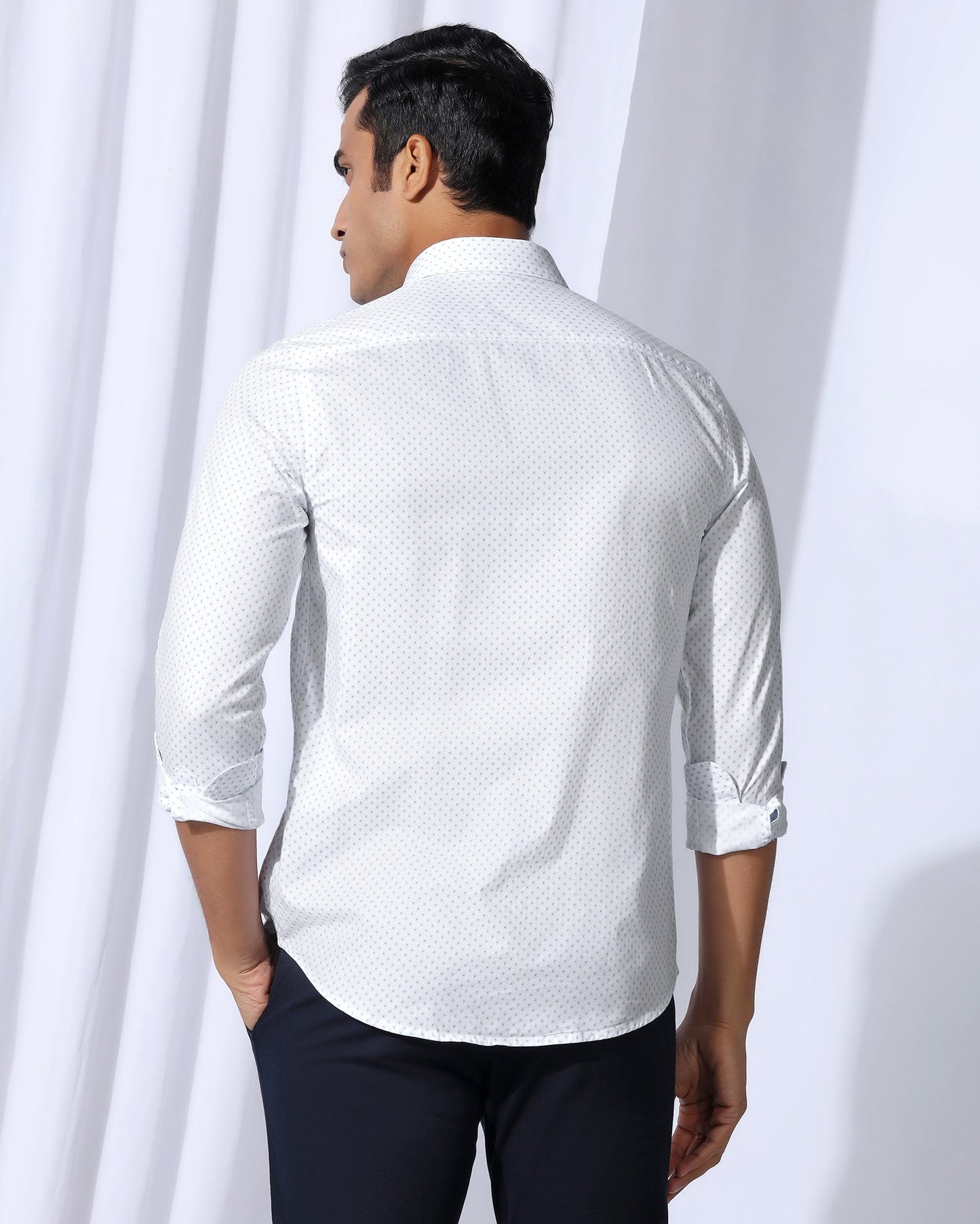 Casual White Printed Shirt - Renan
